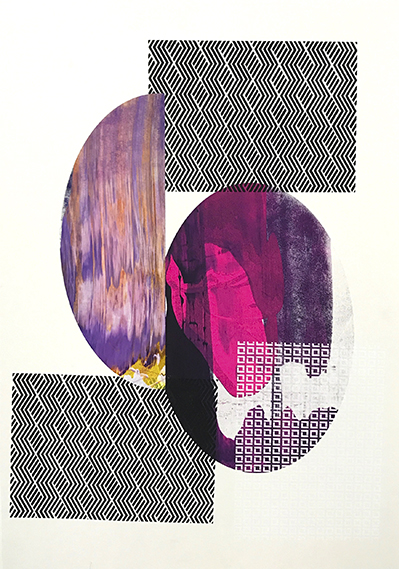 Resounding relationship. Serigraphy on cotton paper. 100 x 70 cm. 2017