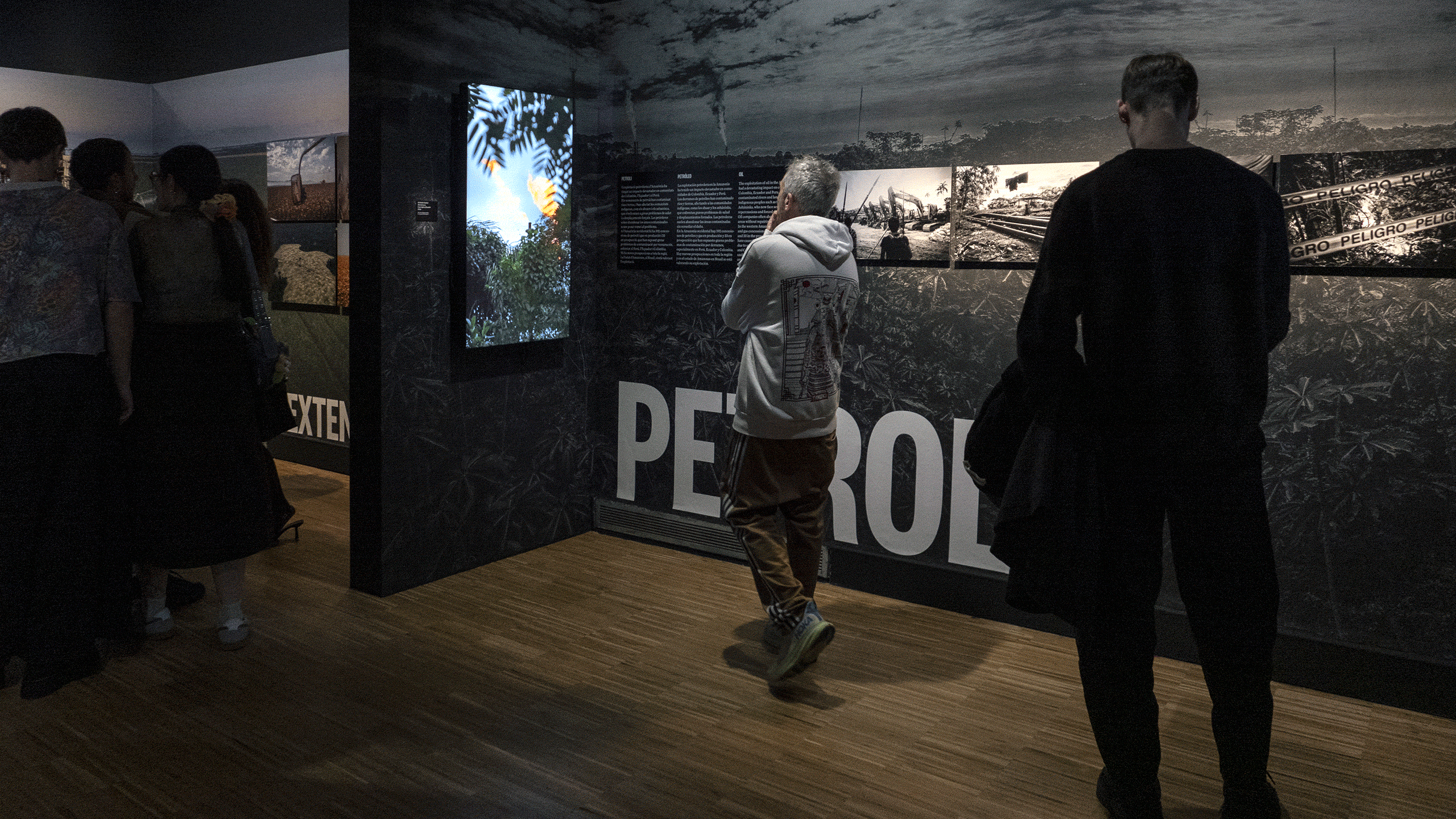 Each wall in the magazine area is dedicated to a different topic