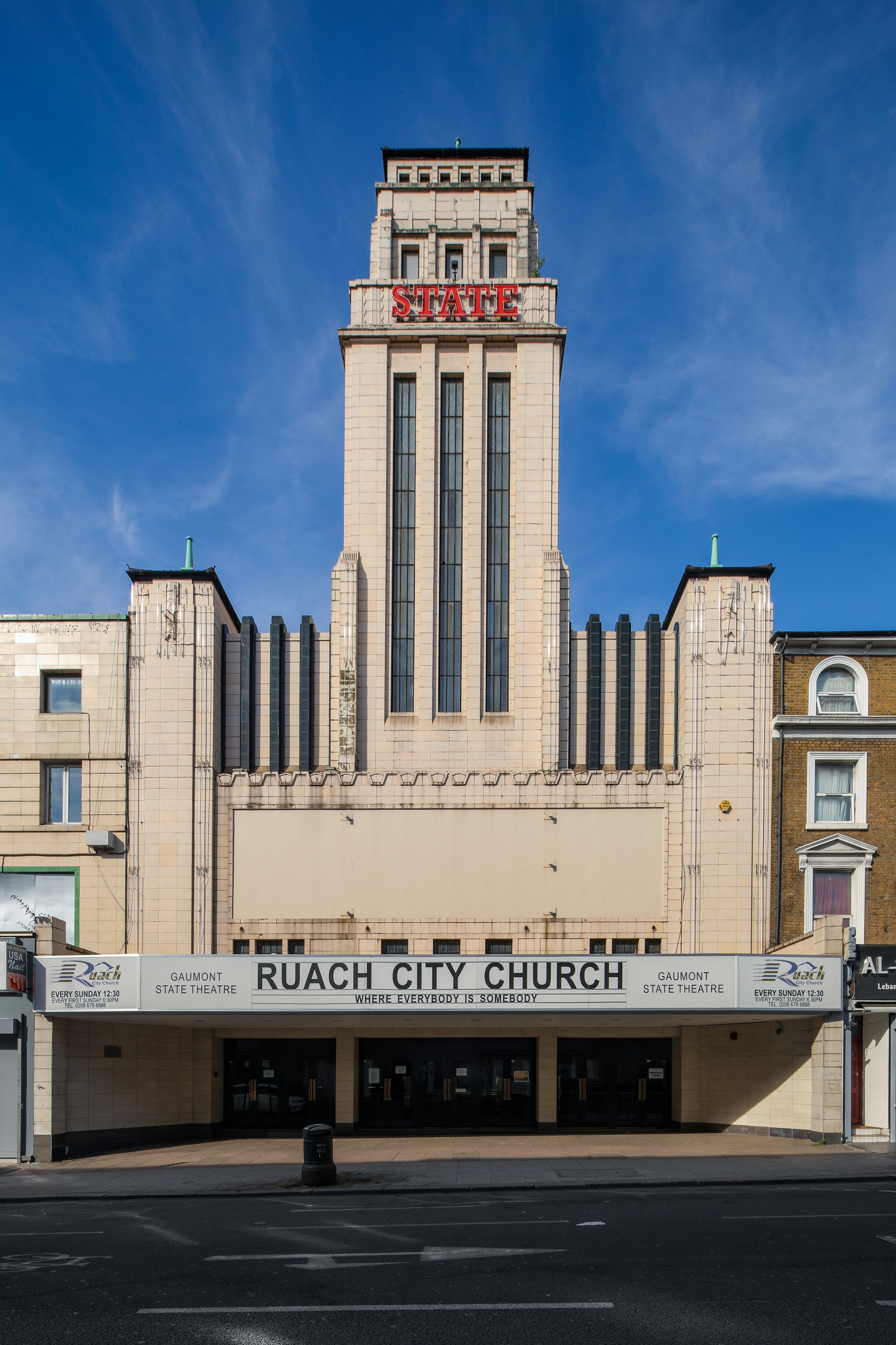  Ruach City Church, Former Gaumont State Cinema, 1937, Kilburn High Road, Kilburn, London. Photo credit: Sirj Photography