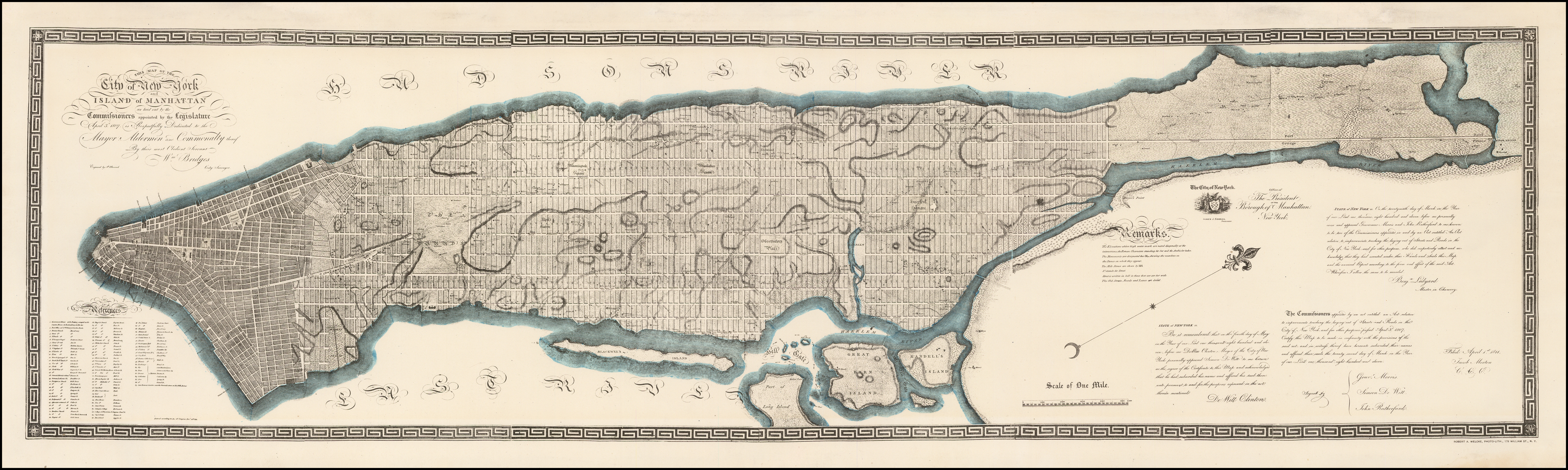 Figure 8: Commissioner’s Plan of 1811 for New York City.
