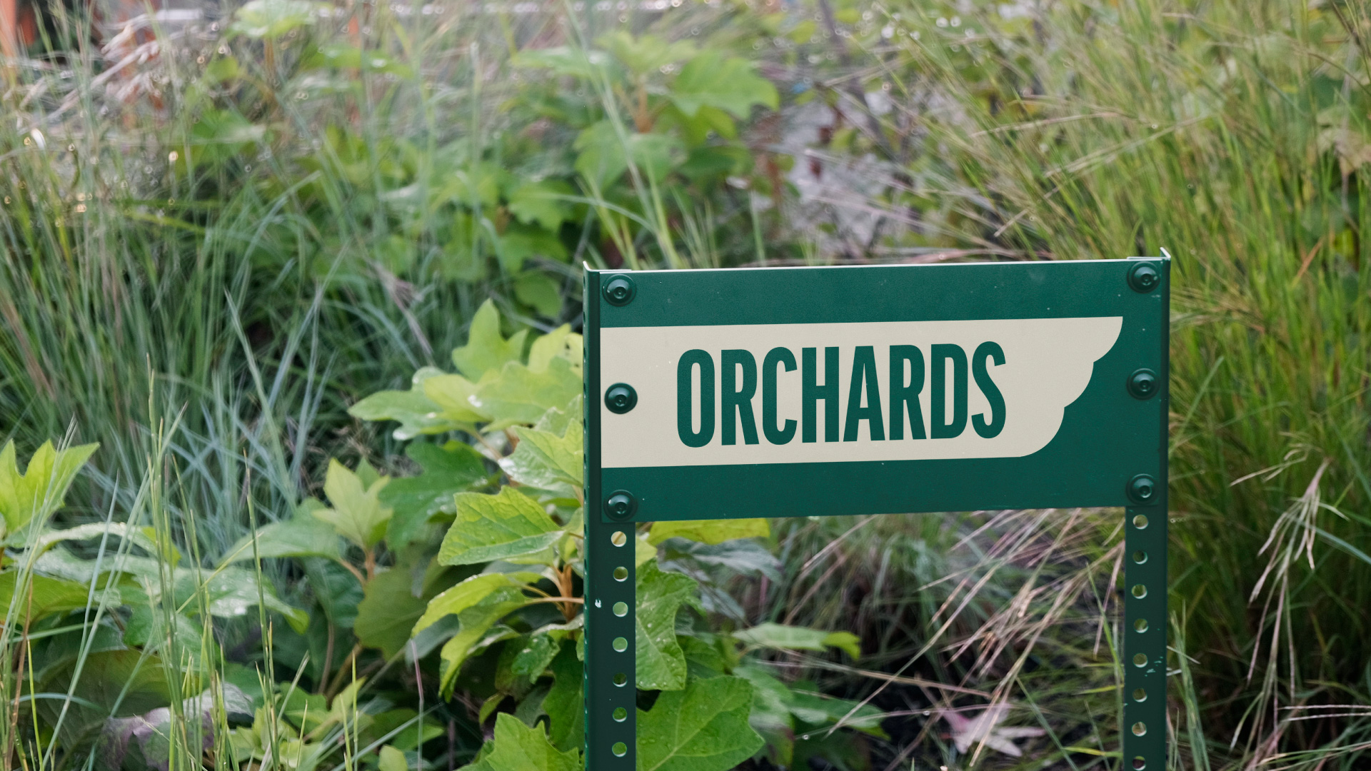 Destination signage and wayfinding design by Buddy-Buddy for Good Earth Gardens