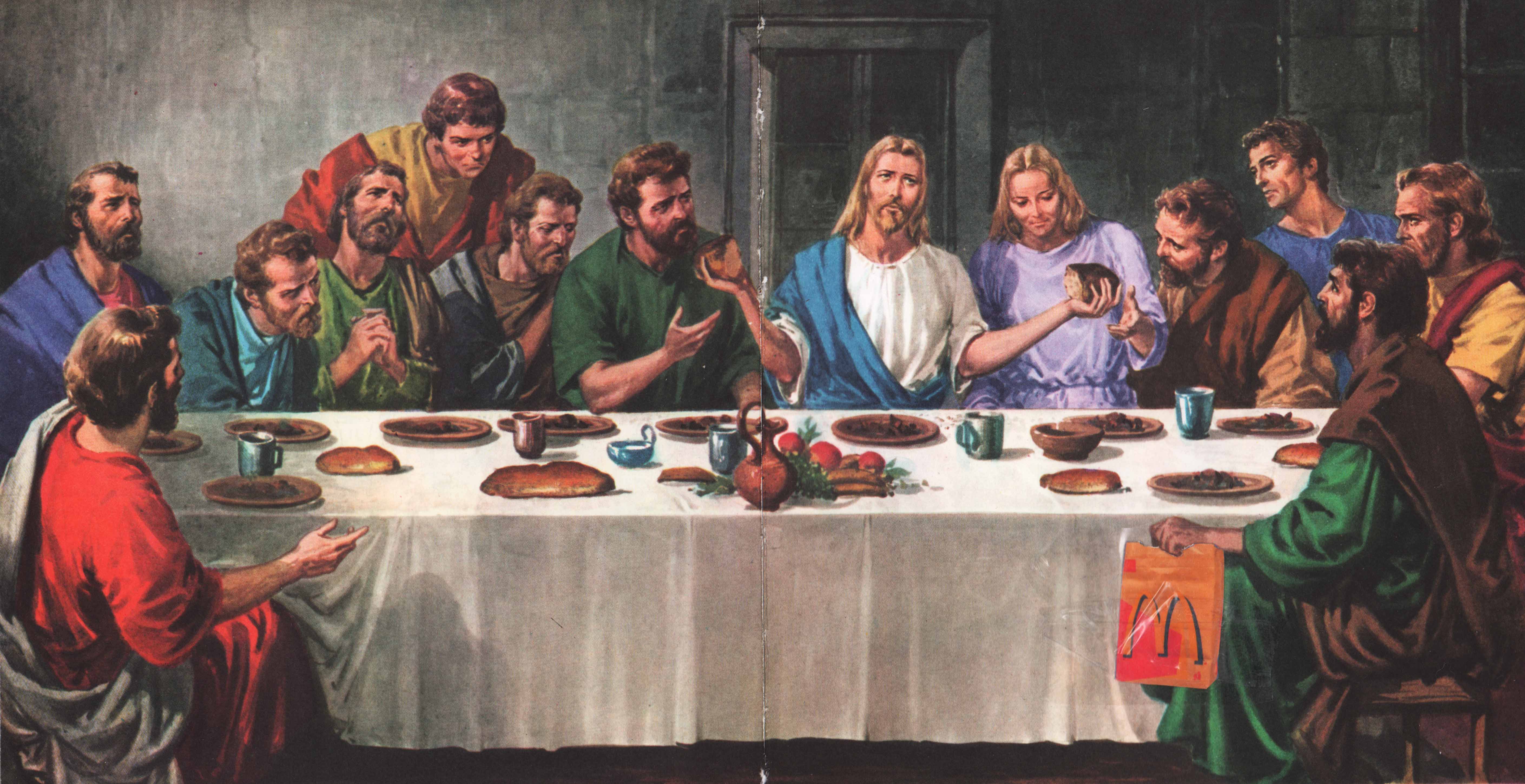 The Last Supper, 2020, photomontage, 29.7 x 14 cm
