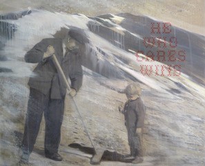 2015 — „He who cares wins“ — 110 x 140 — Öl auf Naturleinen/Oil on Canvas  