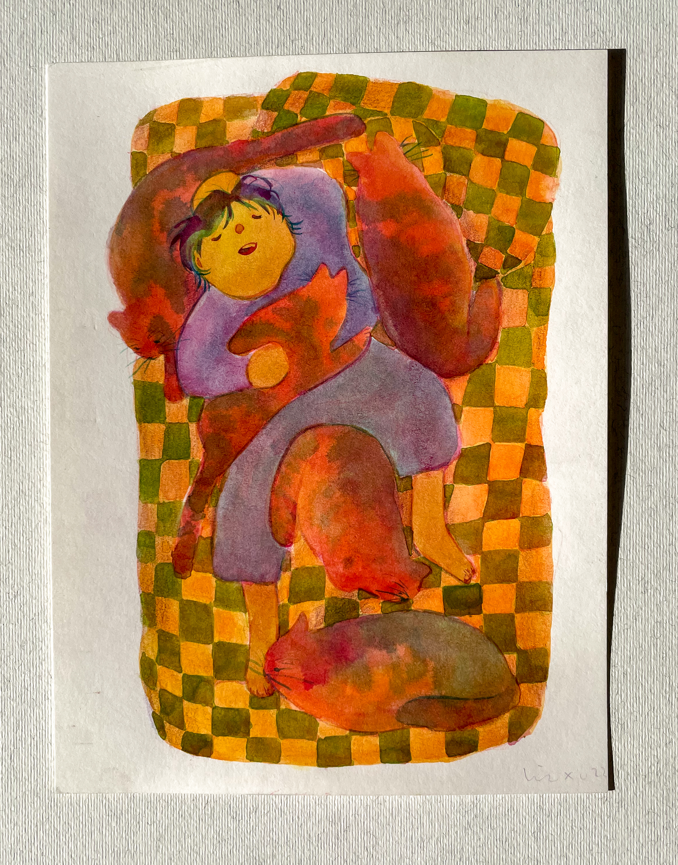 Happiest here 5x7", $150