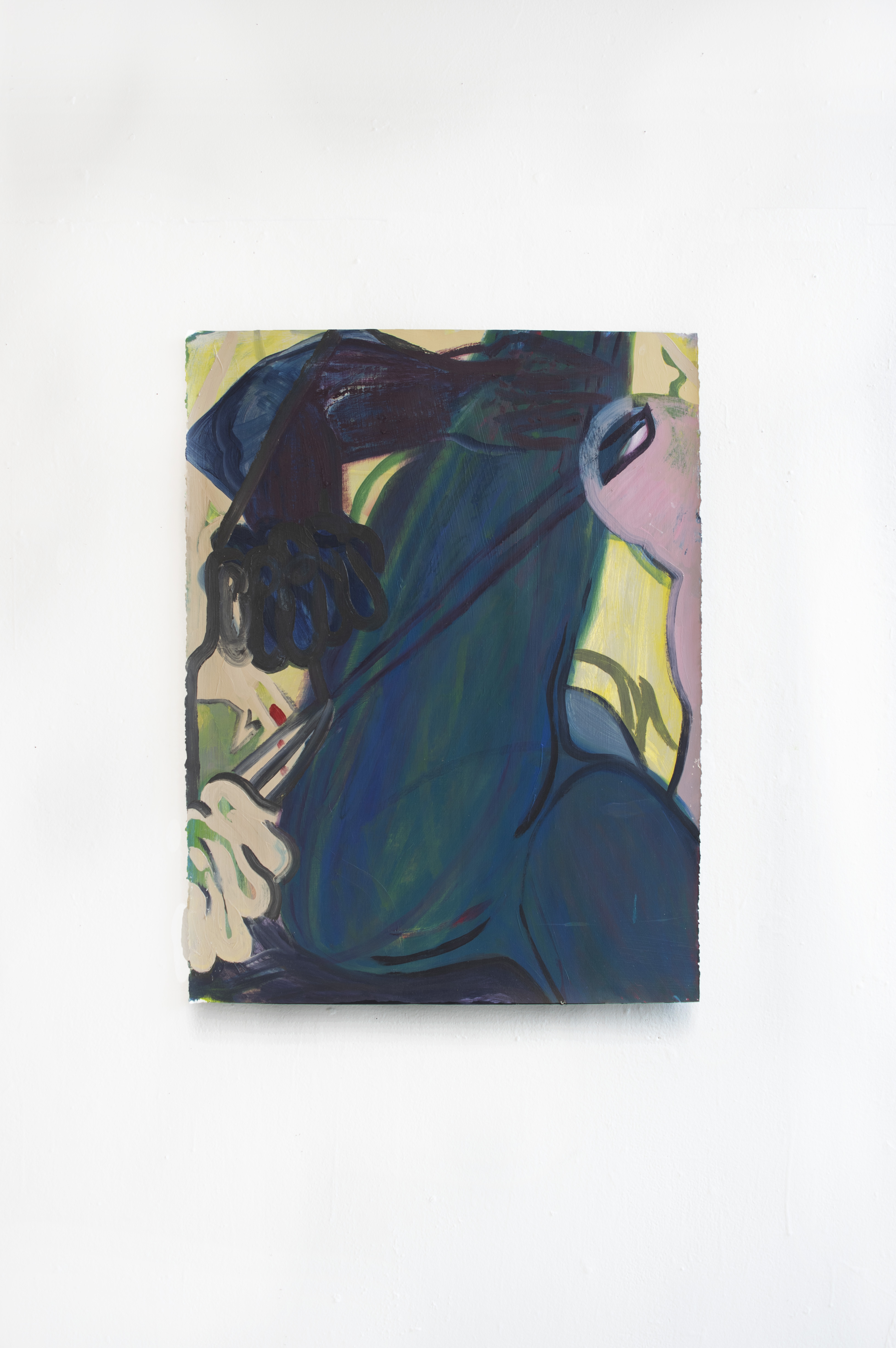 Lift Up. 2021. Oil on primed paper. 30x22 in.