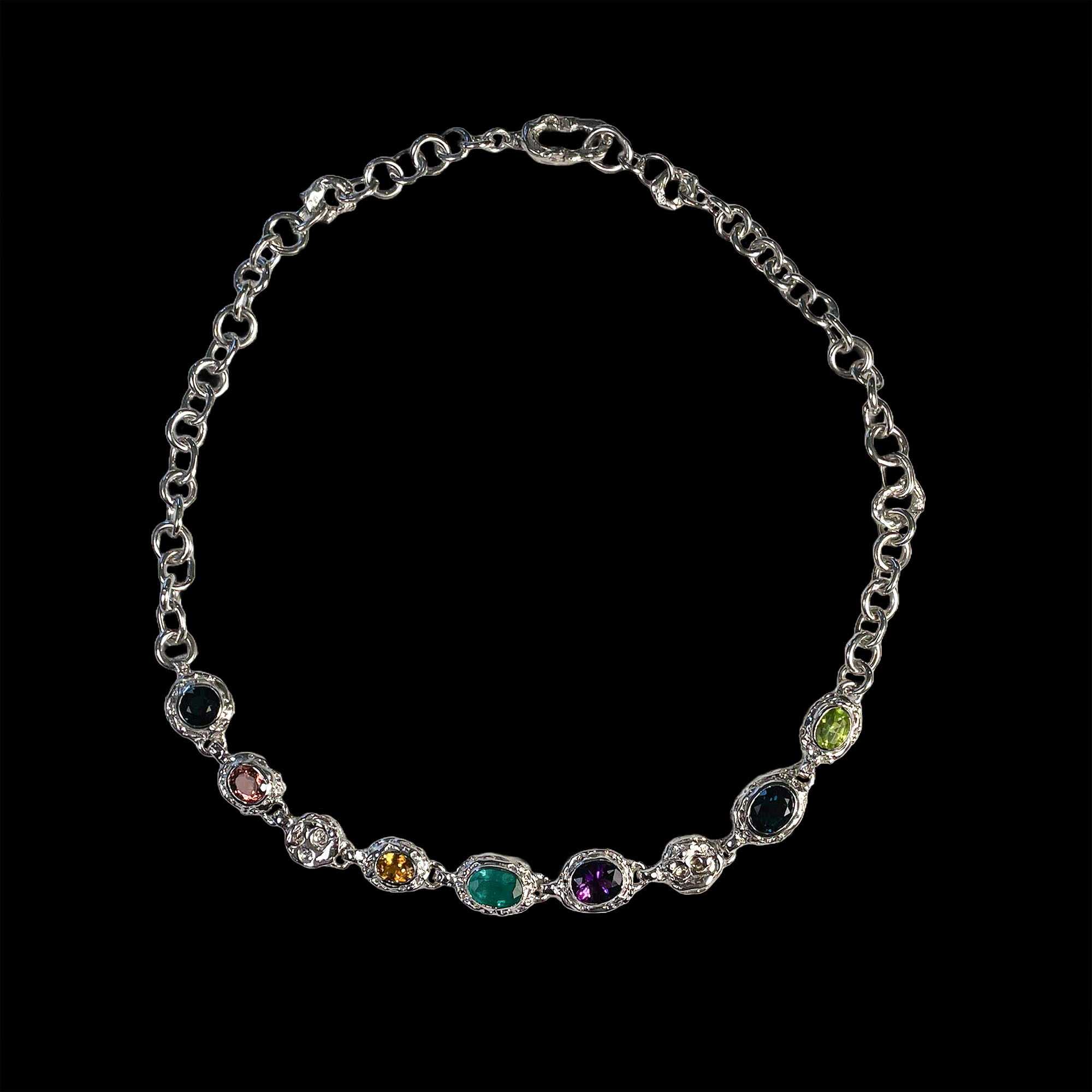 Unique Multiple Gemstone Chain