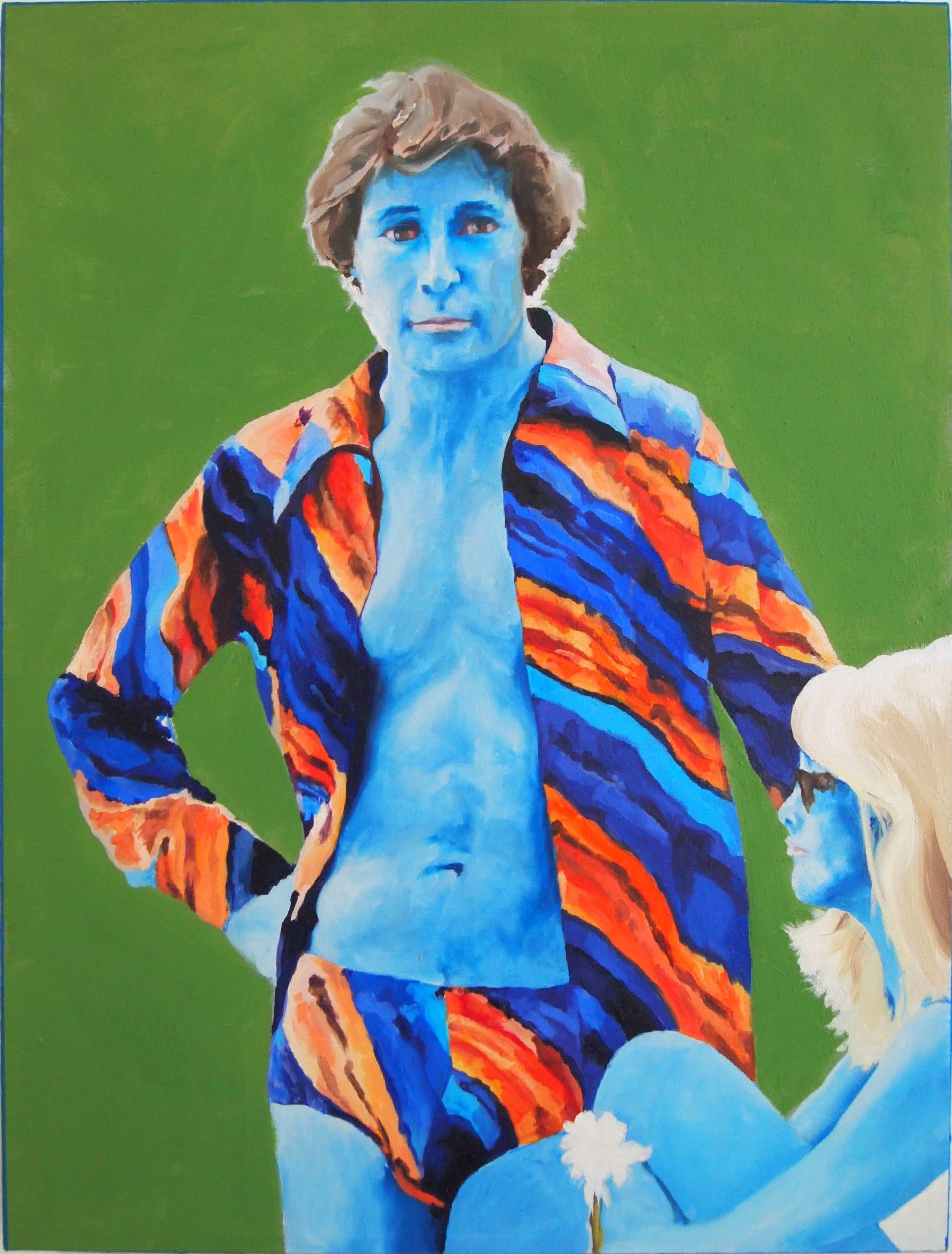 Blue Couple - 62cm x 80cm - oil on canvas