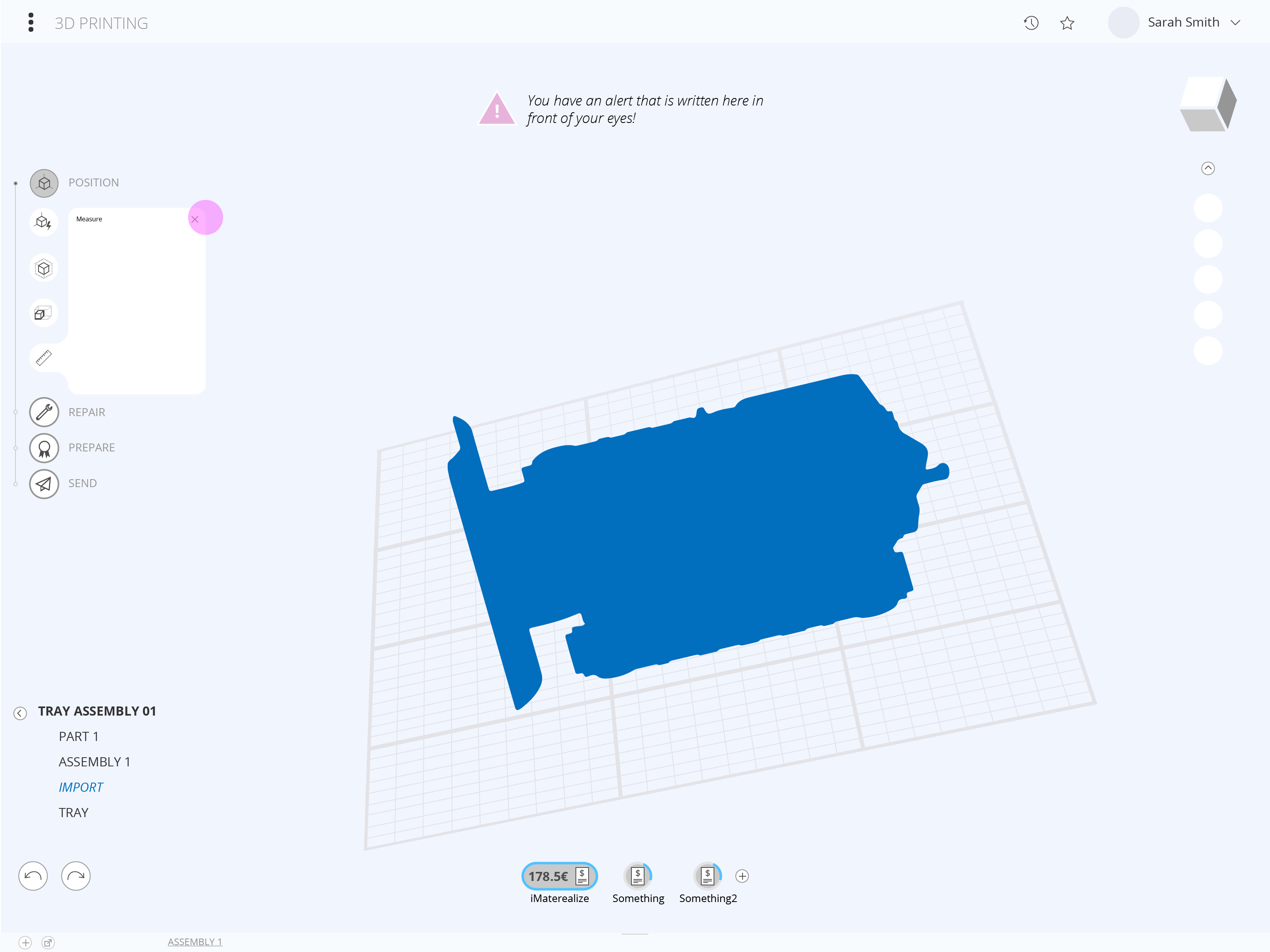 3D Printing cloud app, position cutomization, 04.