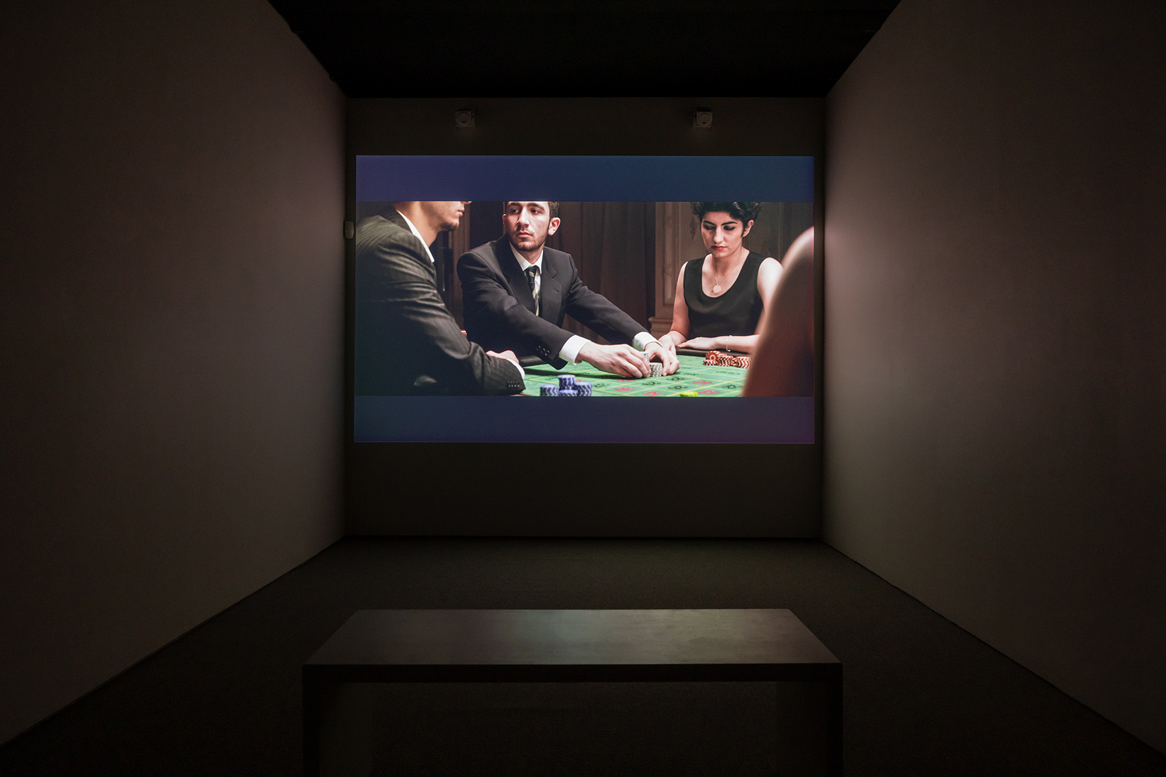 Shimon Attie, "The Crossing," 2017. Single channel film, color, sound, 7'59''. Photo by Etienne Frossard.