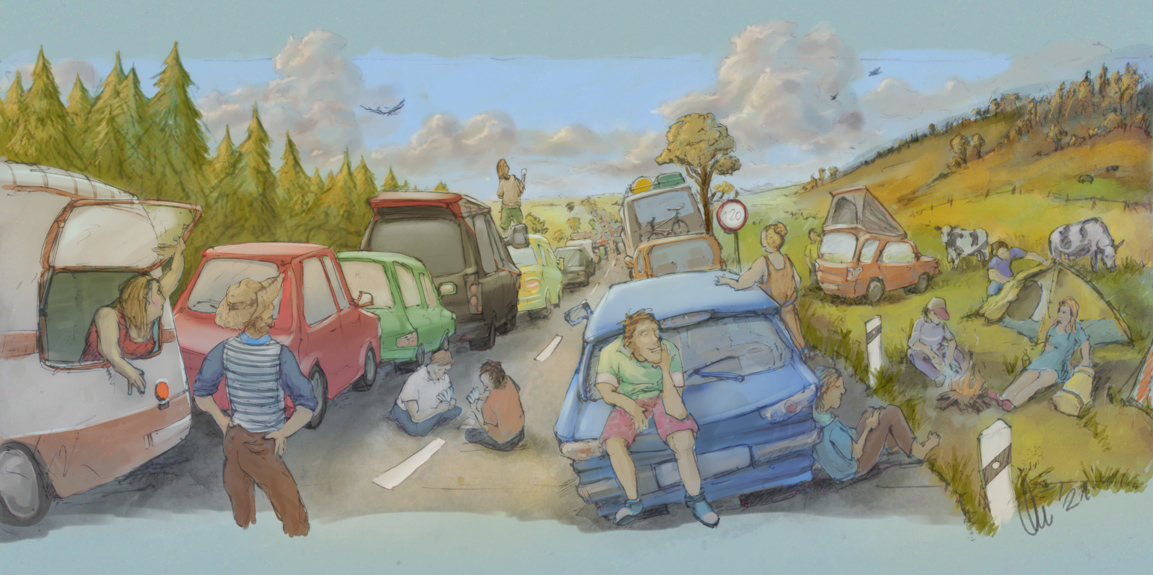 Ballpoint Pen & digital Colouring