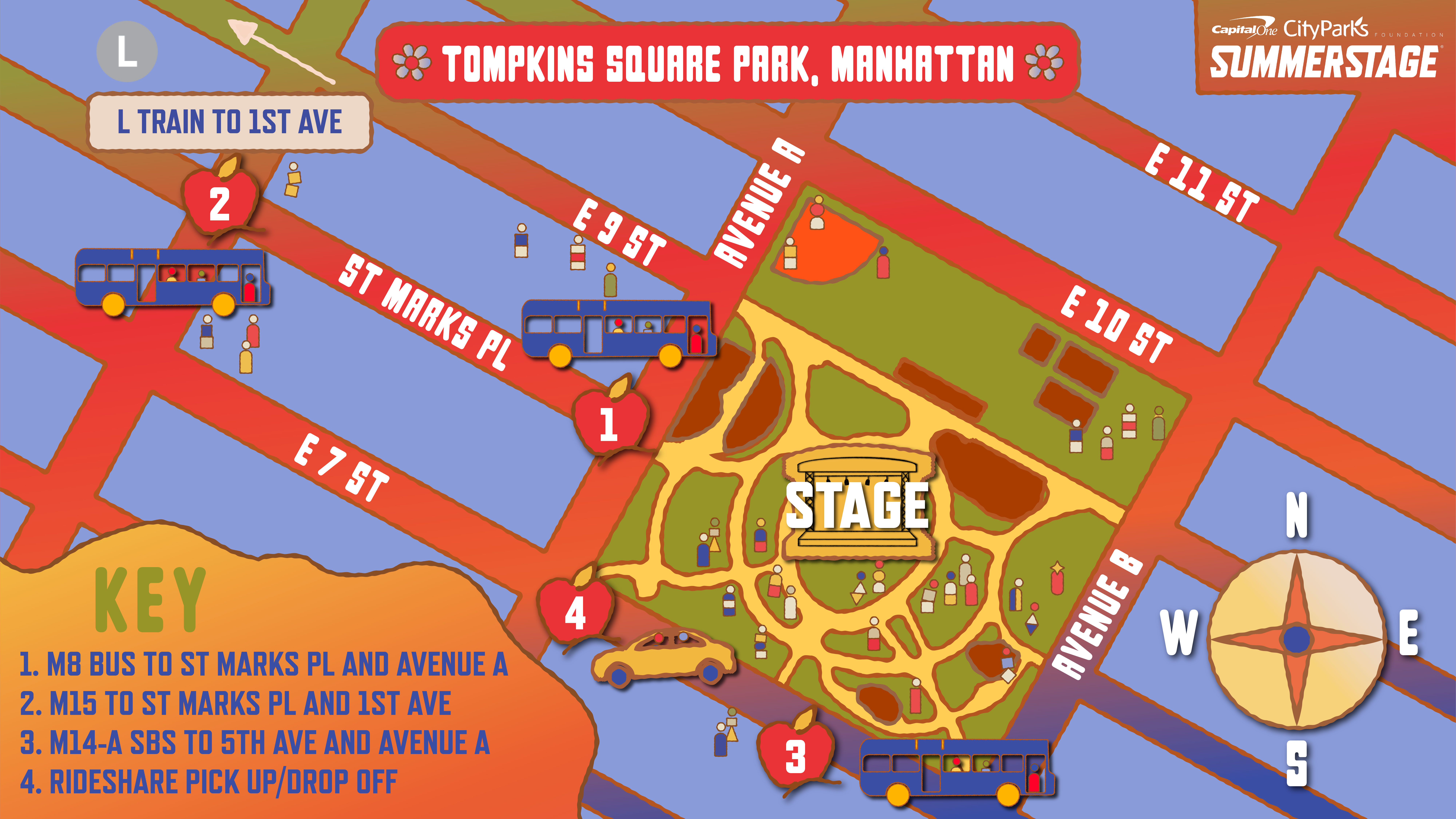 Square and 1920x1080 NYC park maps made using elements from the season artwork: Tompkins Sq Park, Manhattan