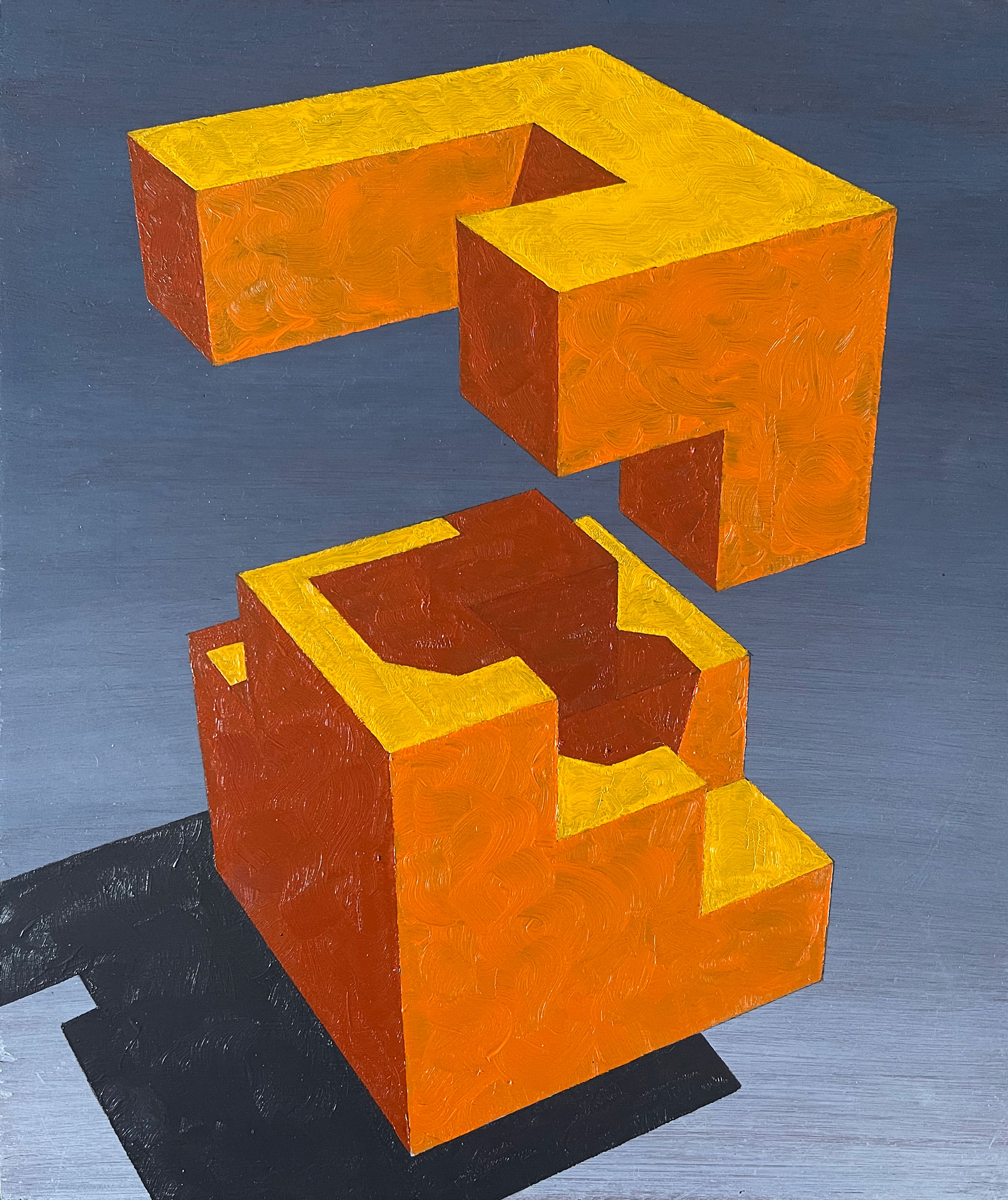 Unidentified Object VII, oil on board, 35 x 29 cm