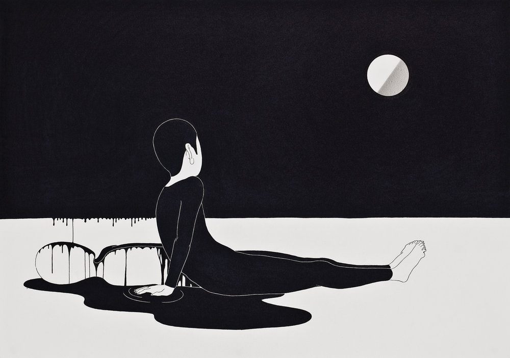 Moonassi, Crippled, Crayon et feutre sur papier, 42*29,7cm, 2010