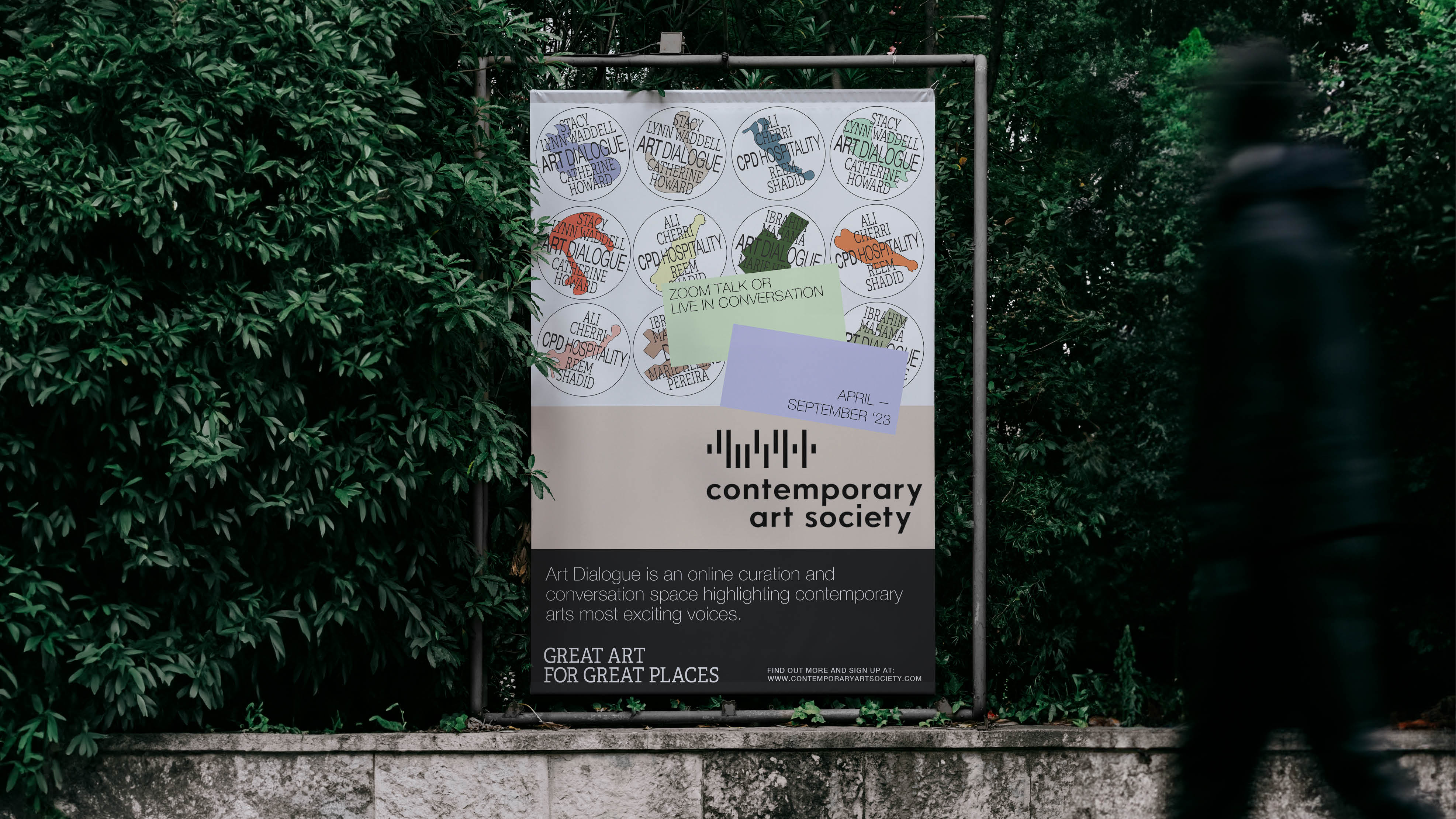 4/40: Visual identity and art direction for ‘Art Dialogue’, a series of talks with some of the UK’s leading contemporary voices, 2023. 