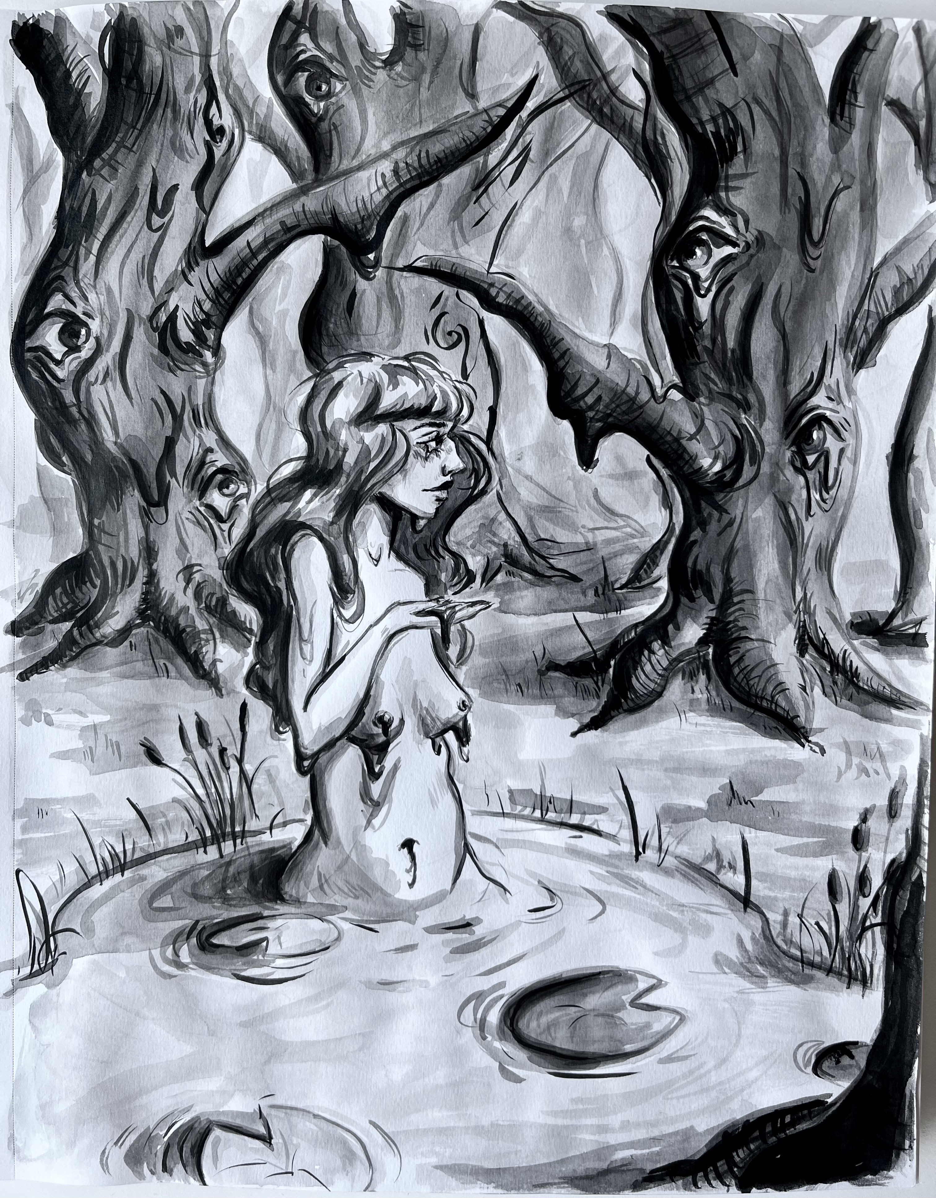 Drip, Sumi Ink, 2023