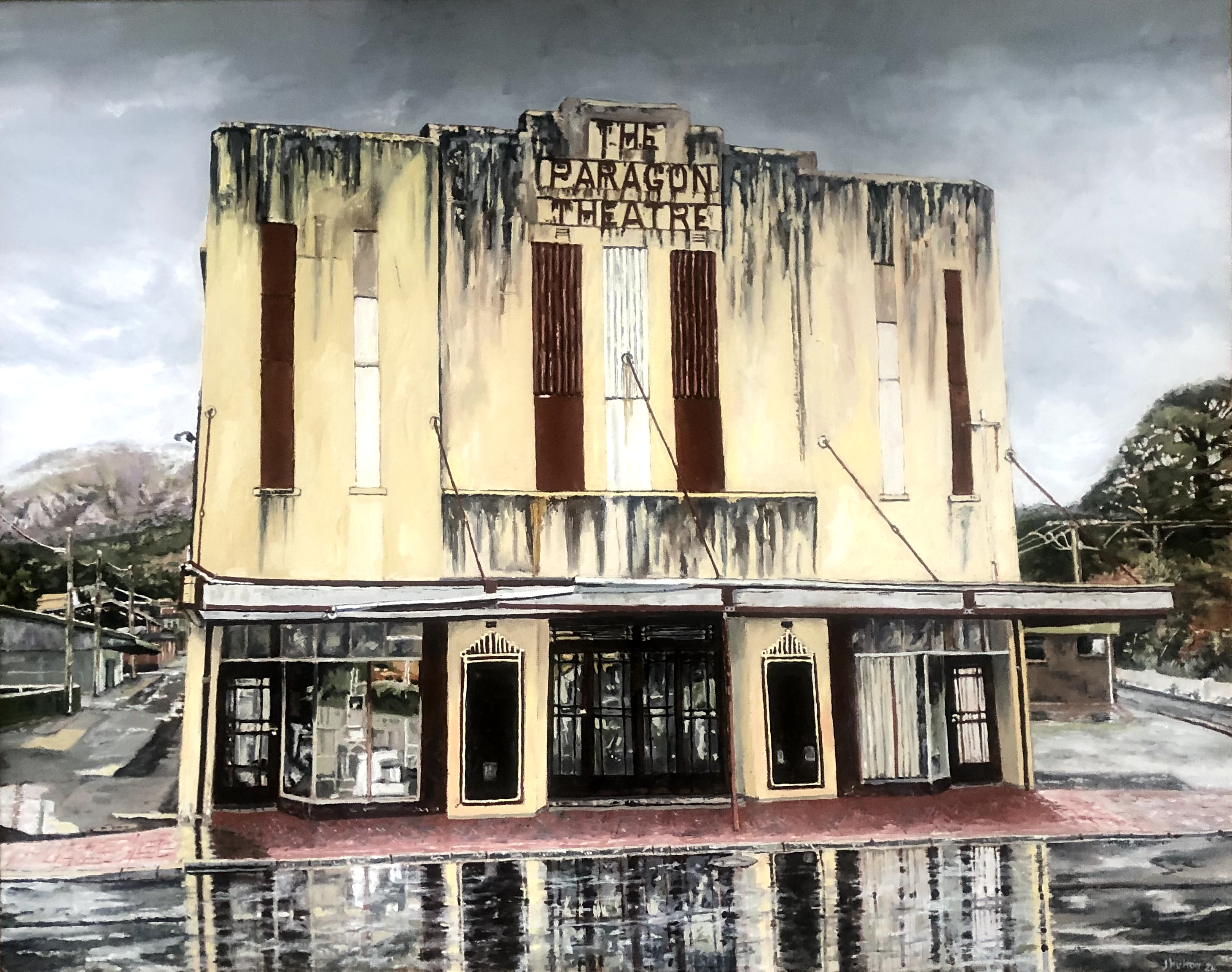 Old Theatre, Tasmania, Oil on Canvas, 40 x 50 cm.