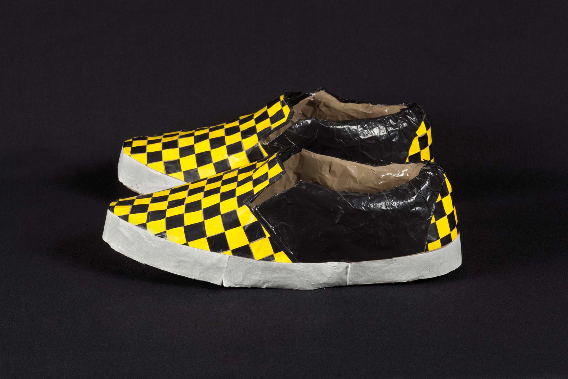 Shoe 2/3 (Classic Slip-On), 2008, tape and plastic bags, 30 &times; 10 &times; 10 cm