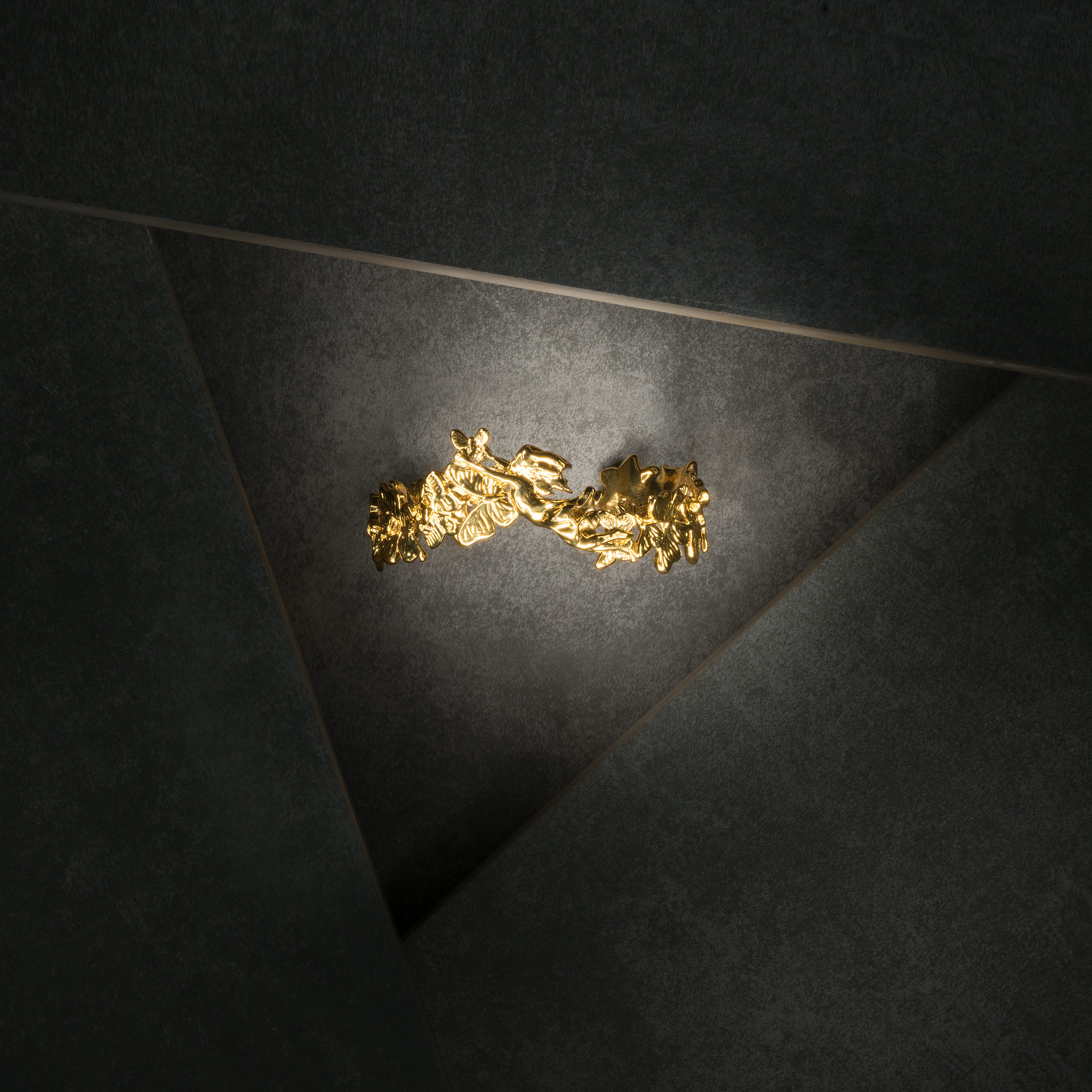 Lift Her with Butterflies Bracelet Gold View 3 by Angela Mia