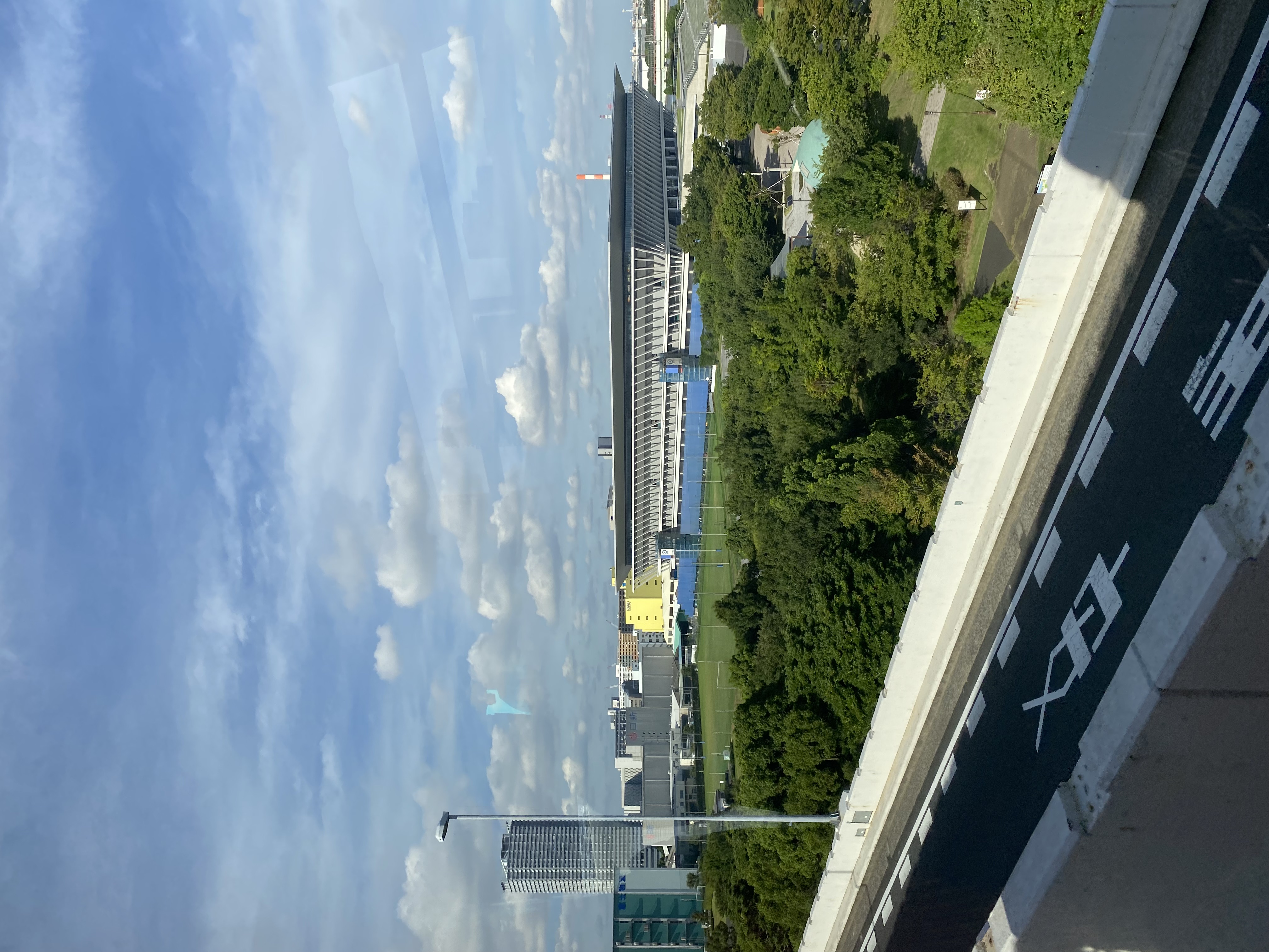 views form the airport limosine