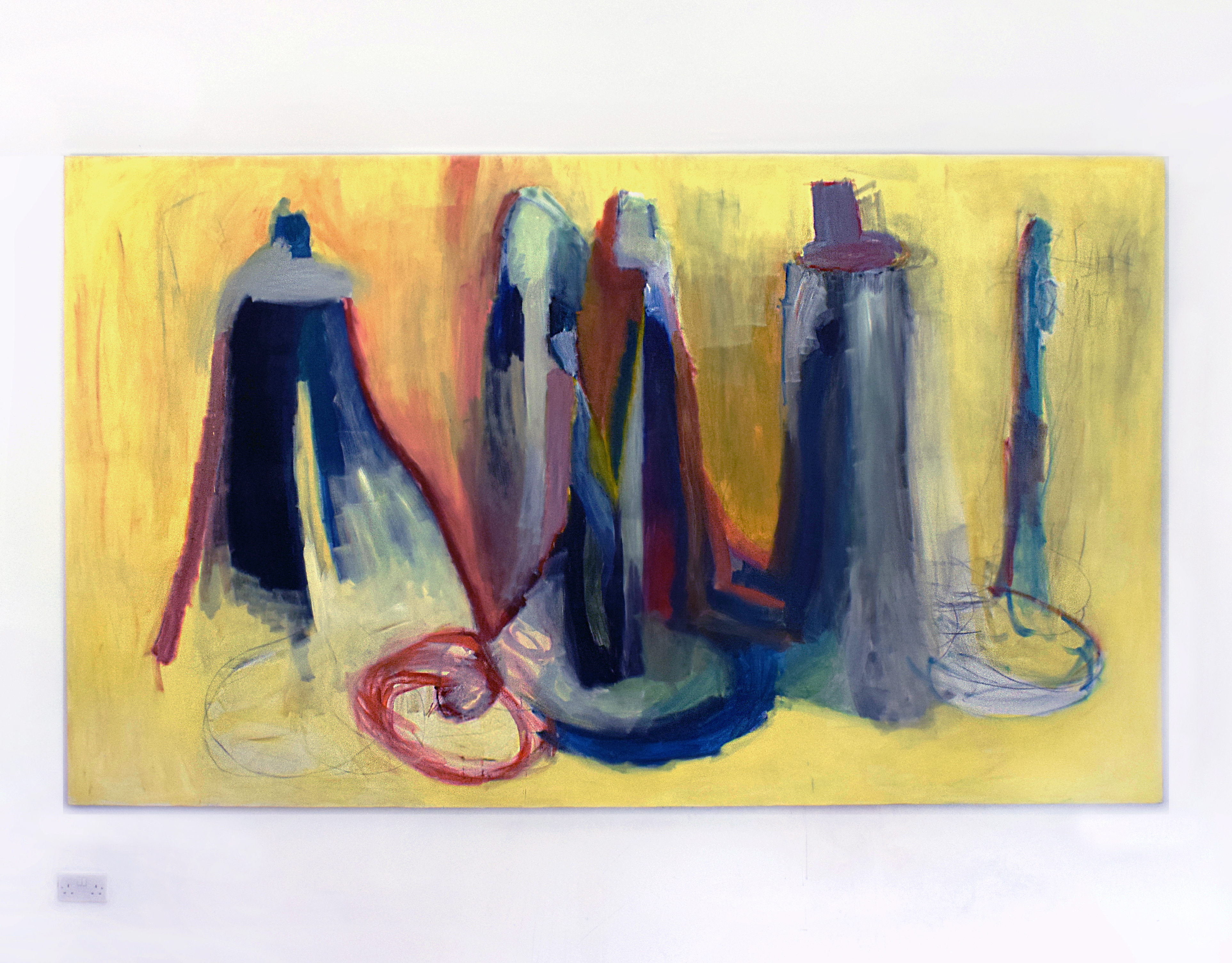 The red queue, oil on canvas, 196 x 330 cm, 2020
