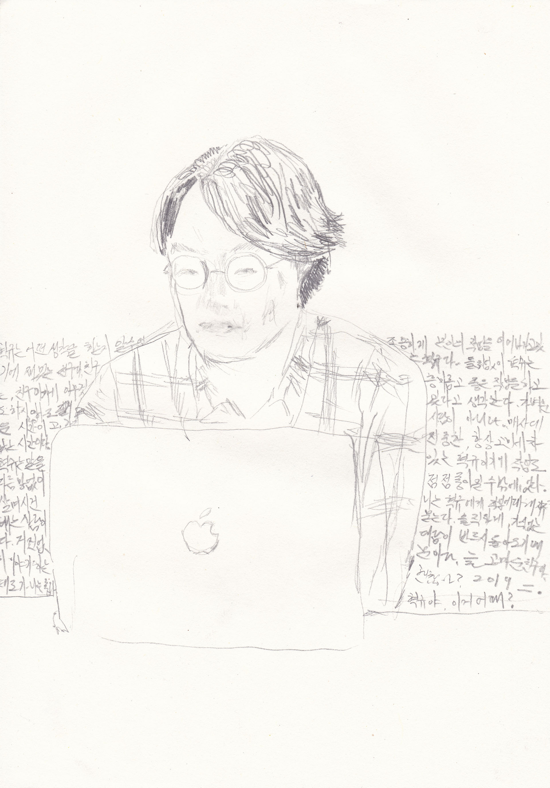 알다가도 모를 사내, 2019, pencil on paper, 27.9*21(cm)