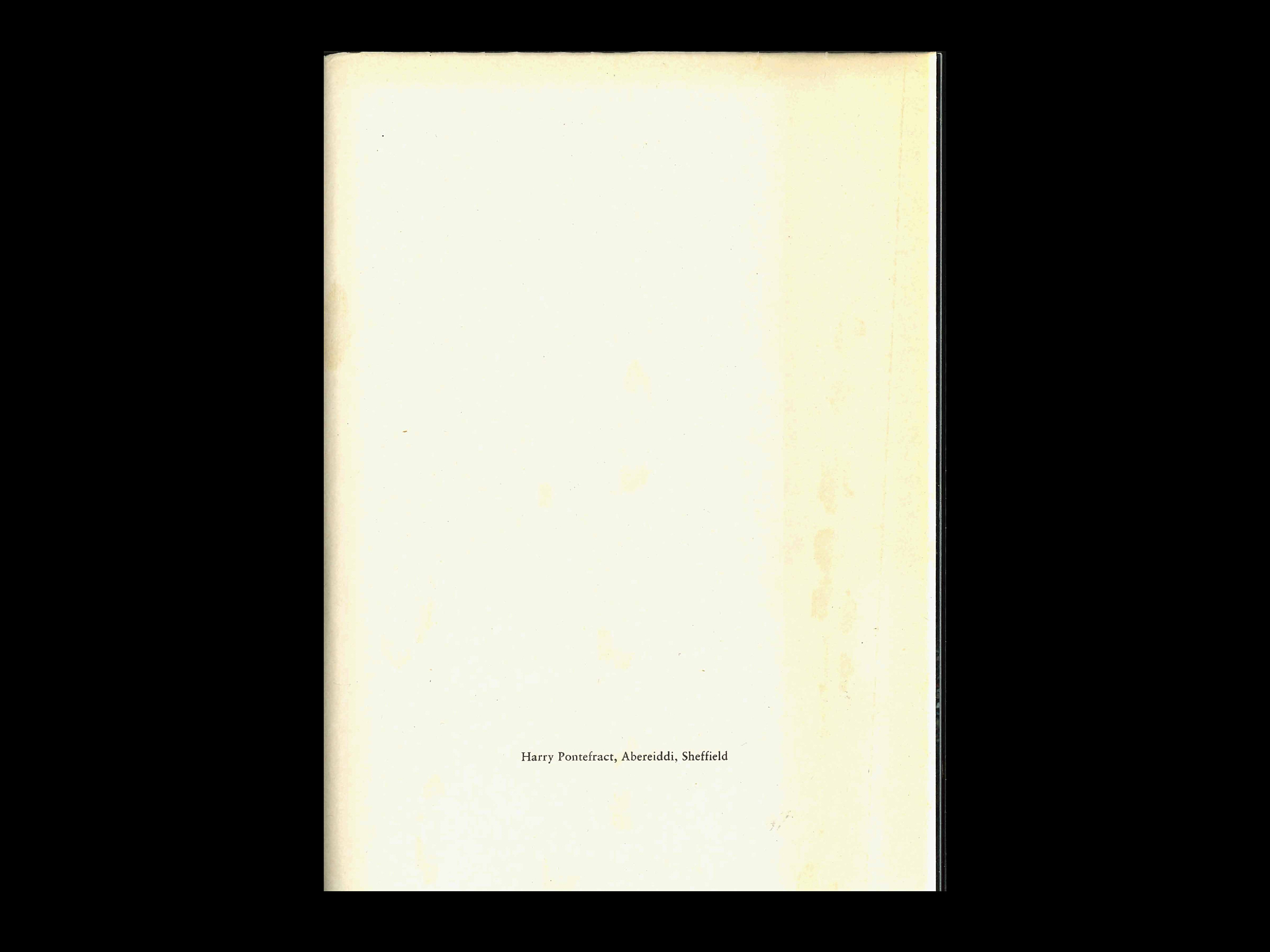 Harry Pontefract, Abereiddi, Sheffield, Self Published, 2019