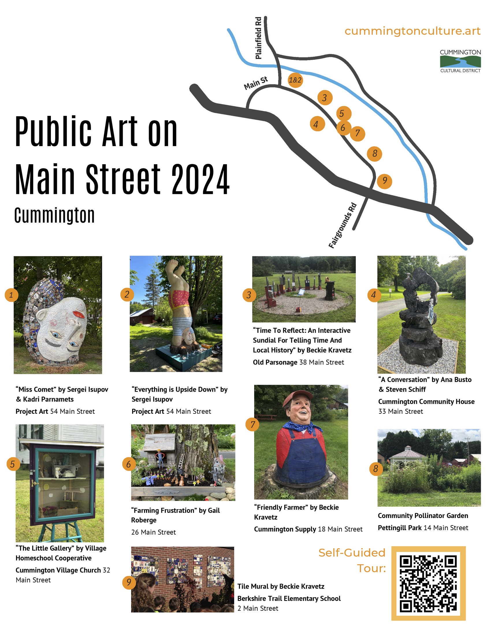 Public Art on Main Street 2024, Cummington, Oct 2024
