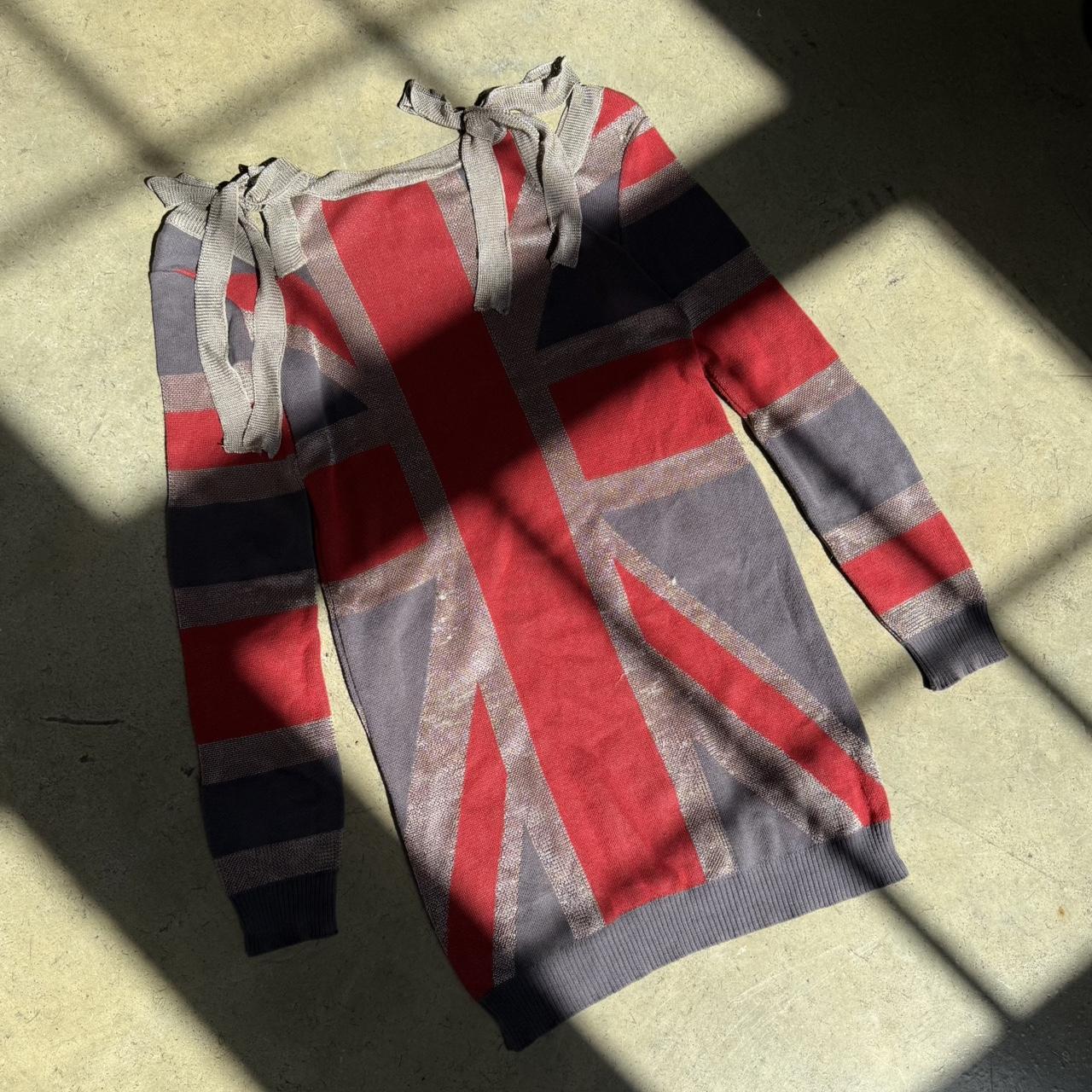 Vivienne Westwood Red Label Union Jack Striped Knit Tie Dress - 𝓈𝑜𝓁𝒹