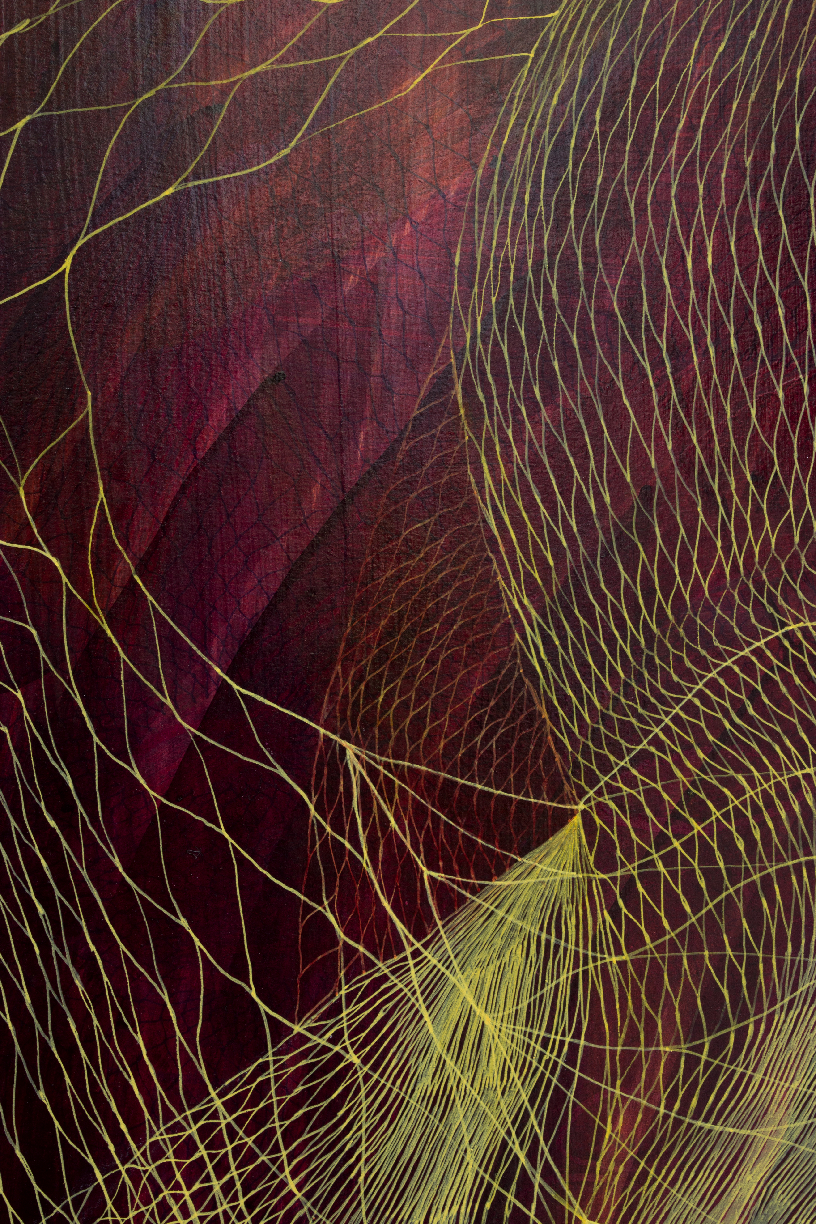 The Dense Body Of A Passing God (detail)1000mm x 1400mm x 350mm | Acrylic ink and paper on canvas | 2021