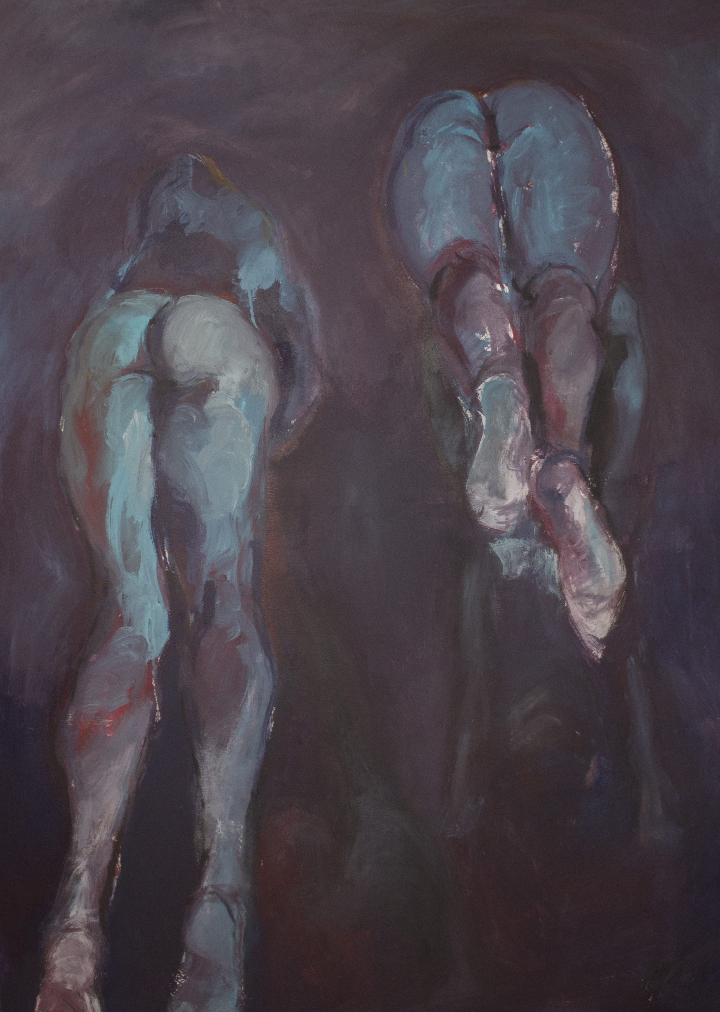 Two figures (Blue) 150x110cm Acrylic on Canvas