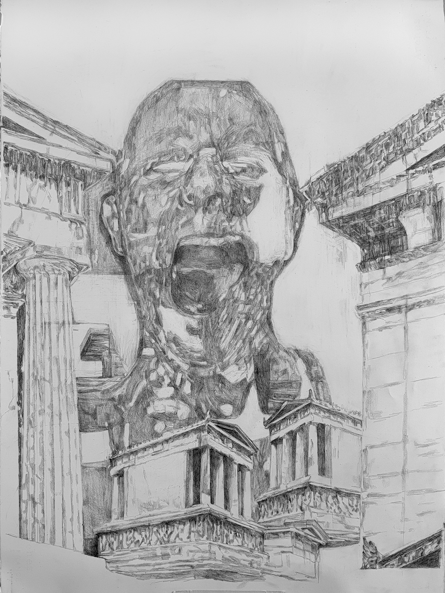 Pencil on paper, 75x55 cm, 2020