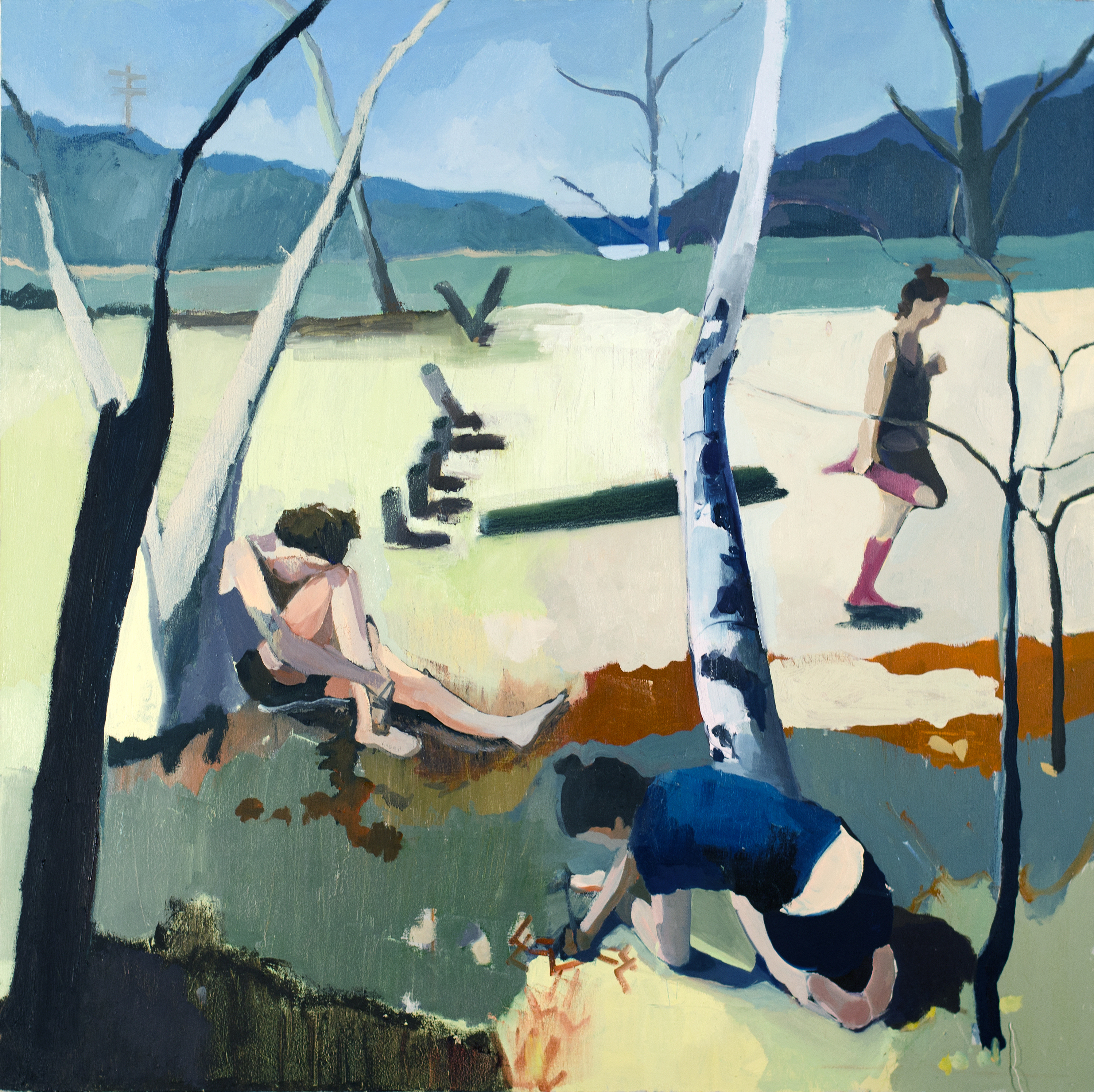 Today records fell 39x39” oil on canvas 2014