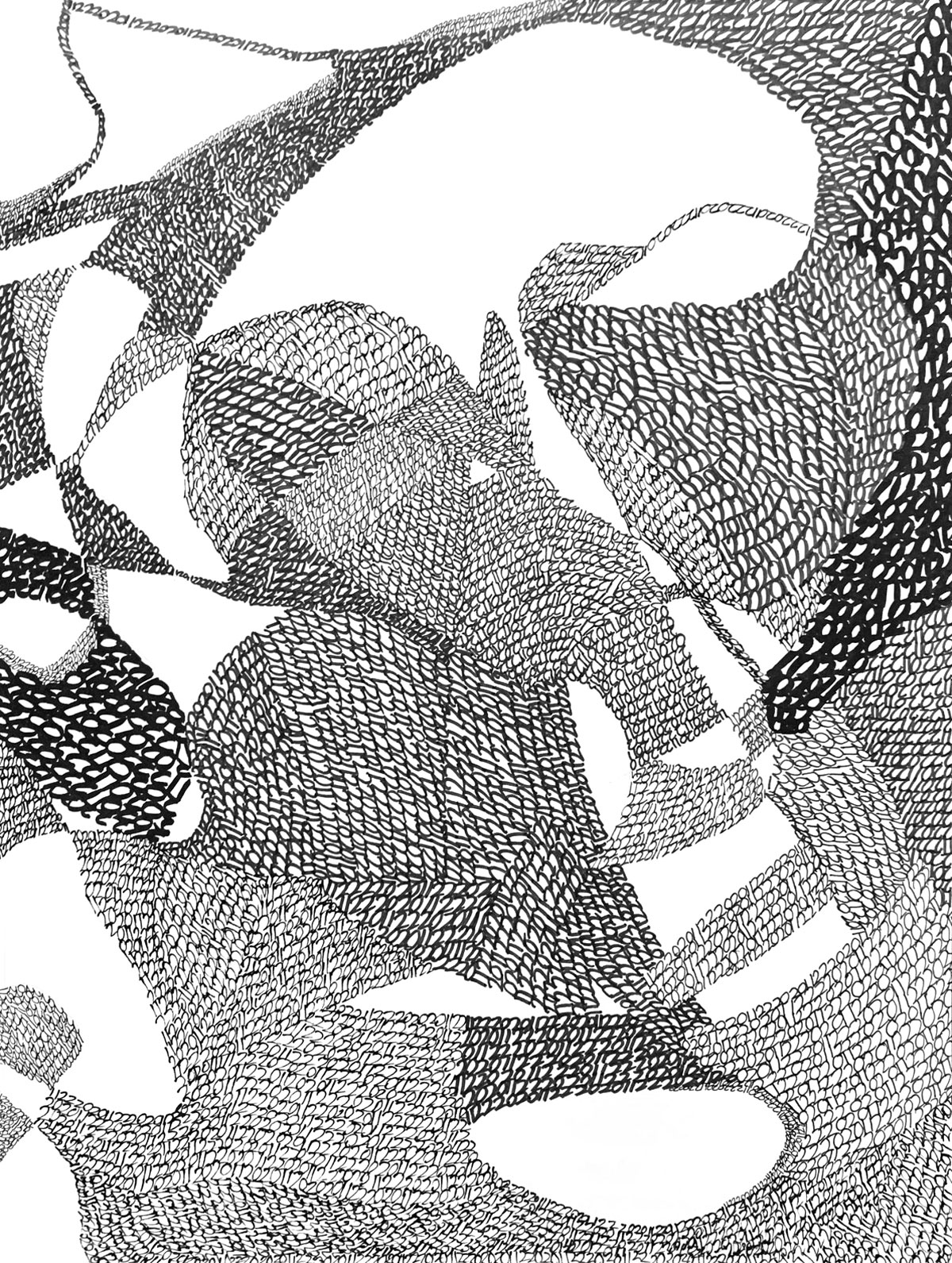 3/38 — BANAL DEJA VU  Archival ink on Bristol, 9" x 12" (2020 works).2010-ongoing.