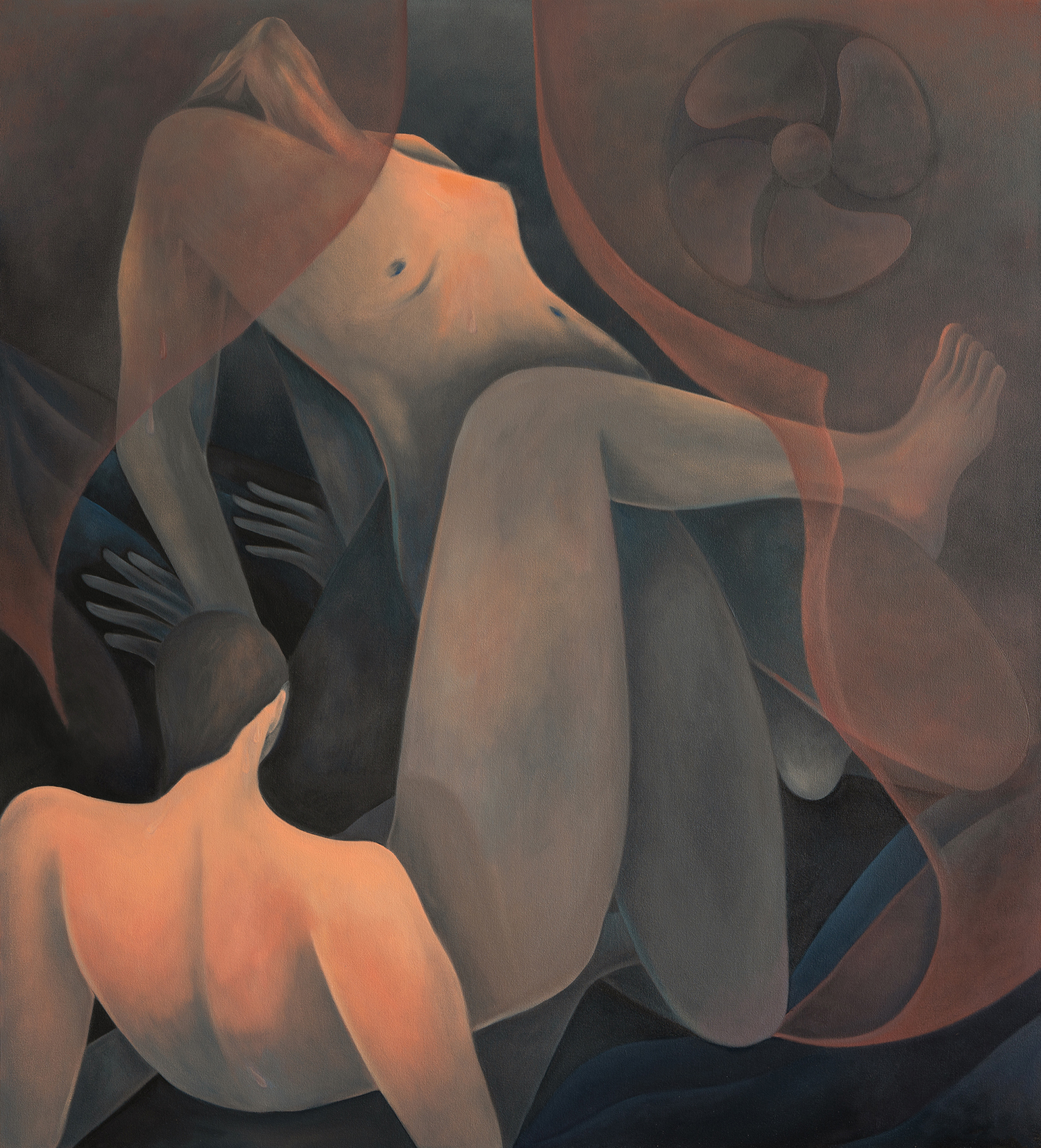 Night Sweats, 2023 &ndash; Oil on canvas, 44 x40 in