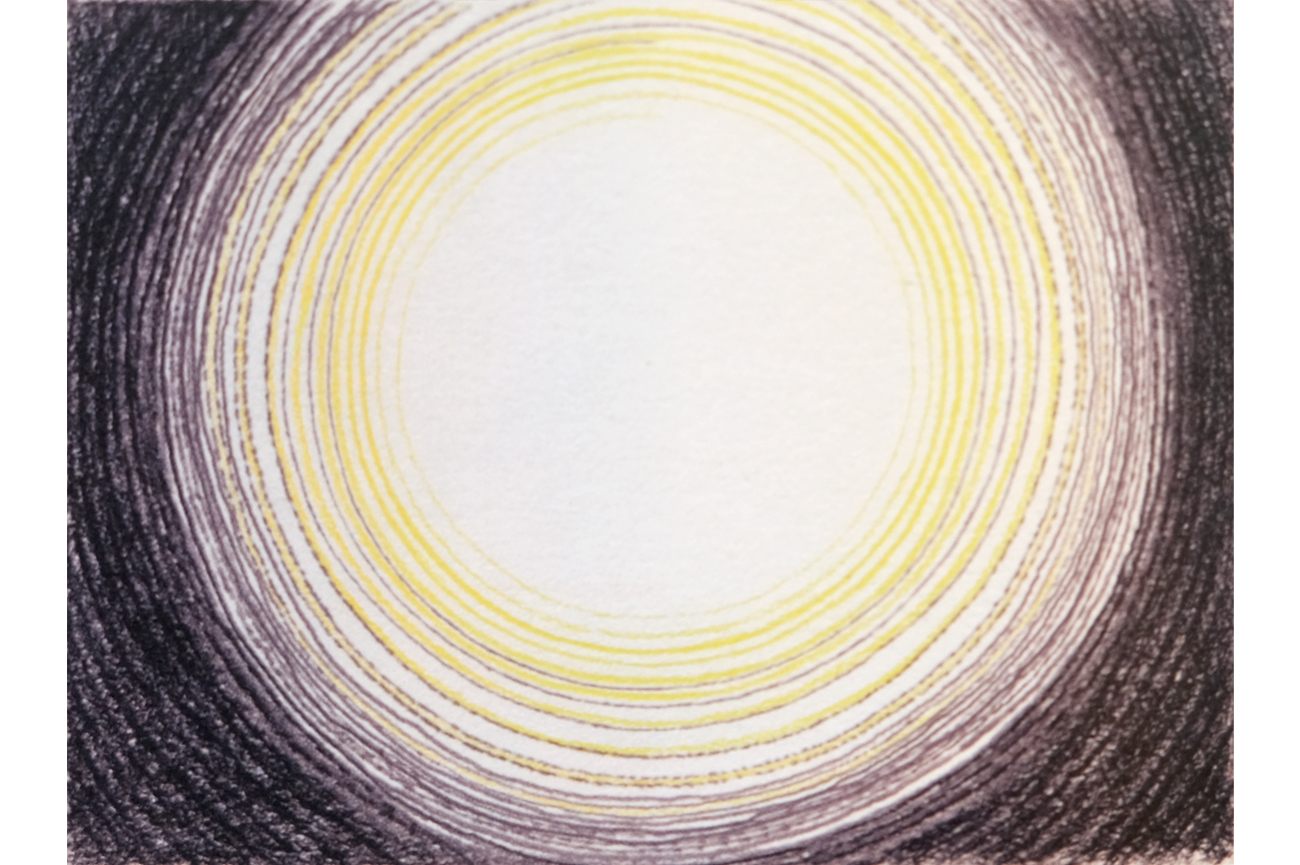 Juan DowneyUntitled de la serie "Meditations", 1977Grafito y lápices de colores sobre papel41.3 x 49.1 cm