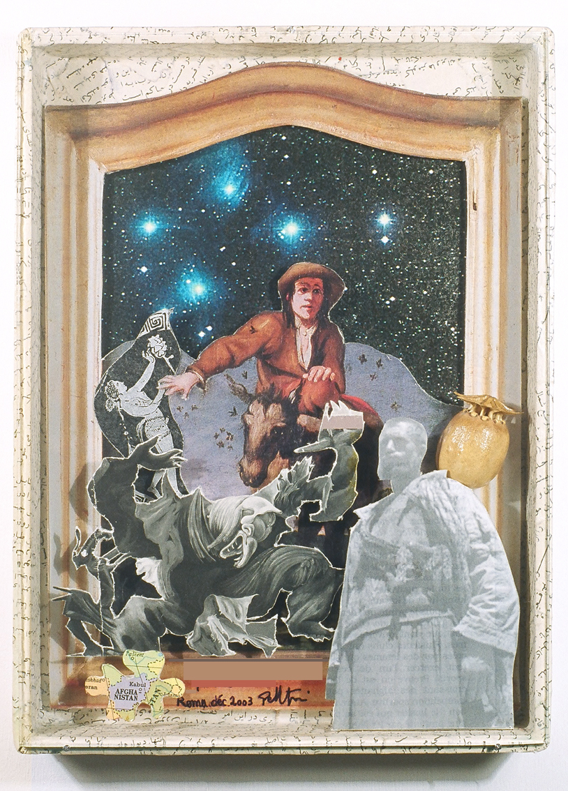 L'Afghan, 2004. 17 x 23 cm. Collage avec opium.