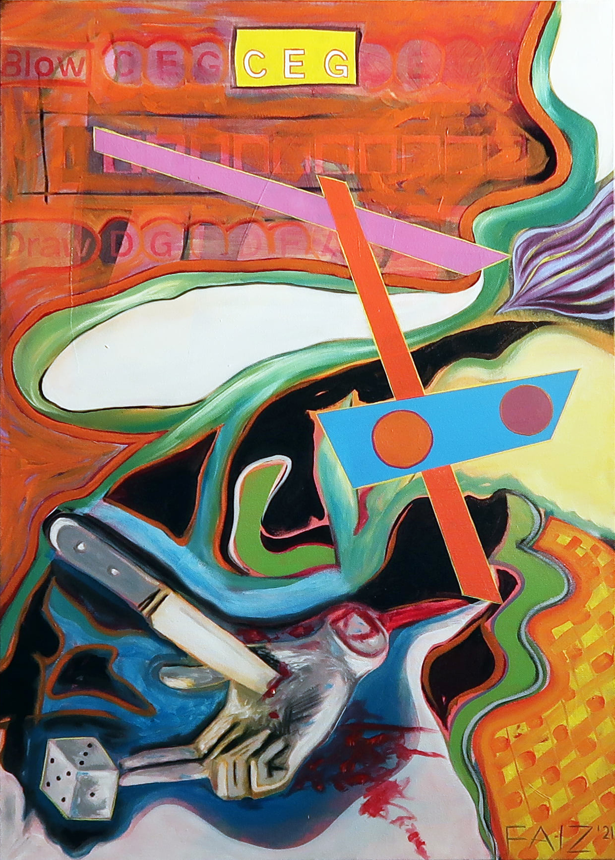 Soft Fascination, Animals in the Past Tense series, 2021, oil on canvas, 60 x 80cm