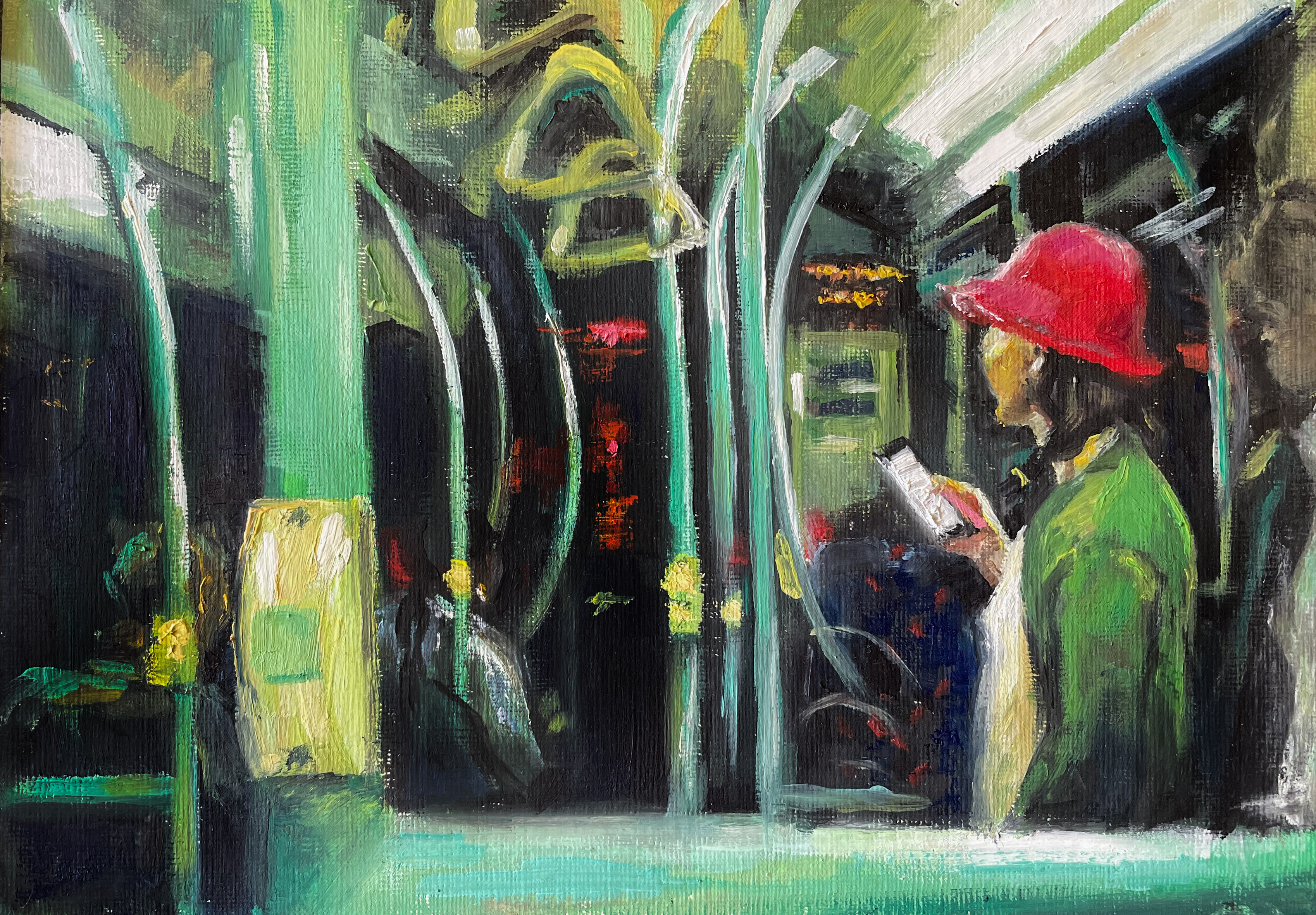 london bus / acrylic on paper