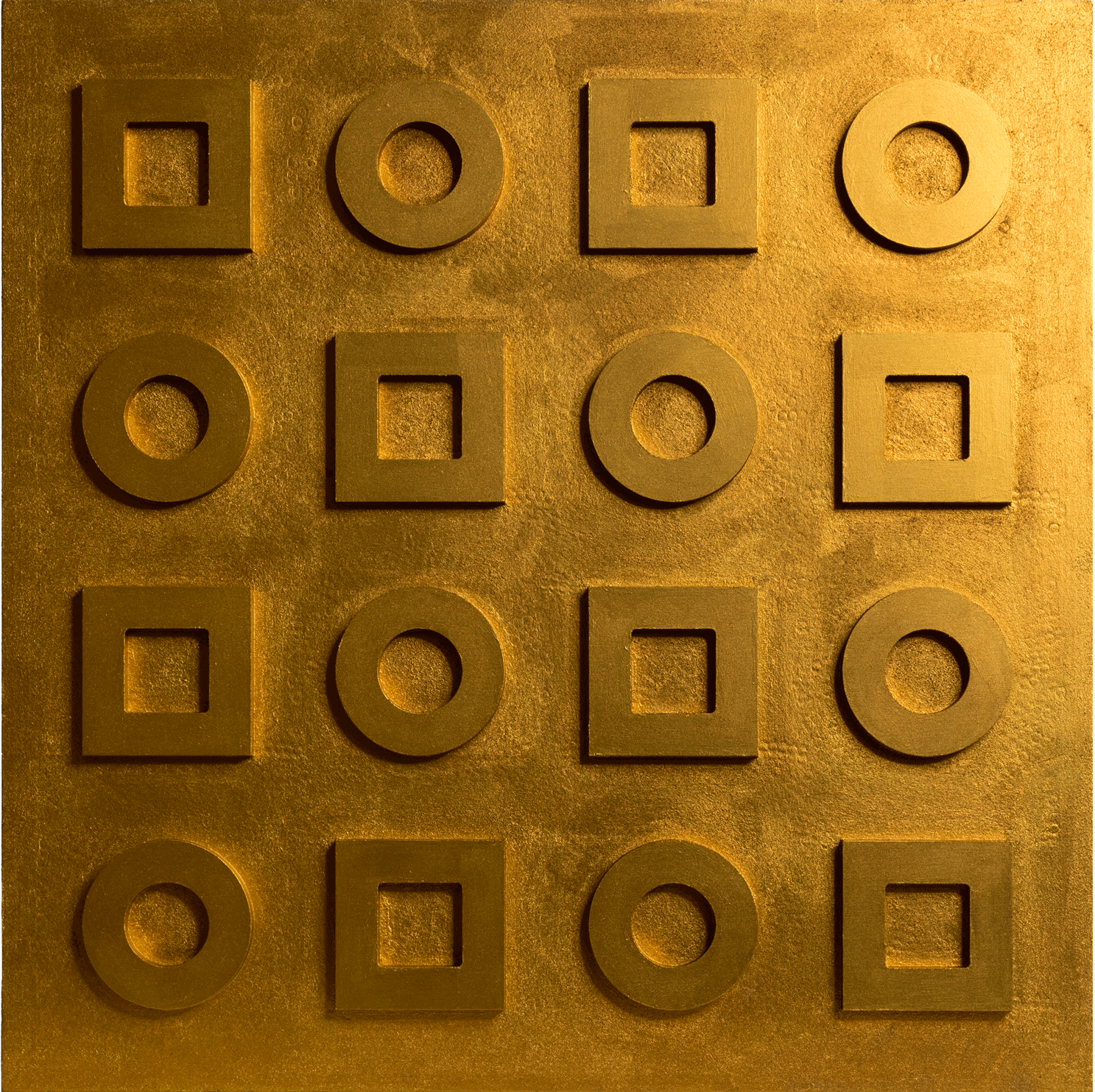 Monochrome Landscapes II. Gold 7 / Series of acrylic paintings on fibreboard 2021–2022 / 50x50 cm