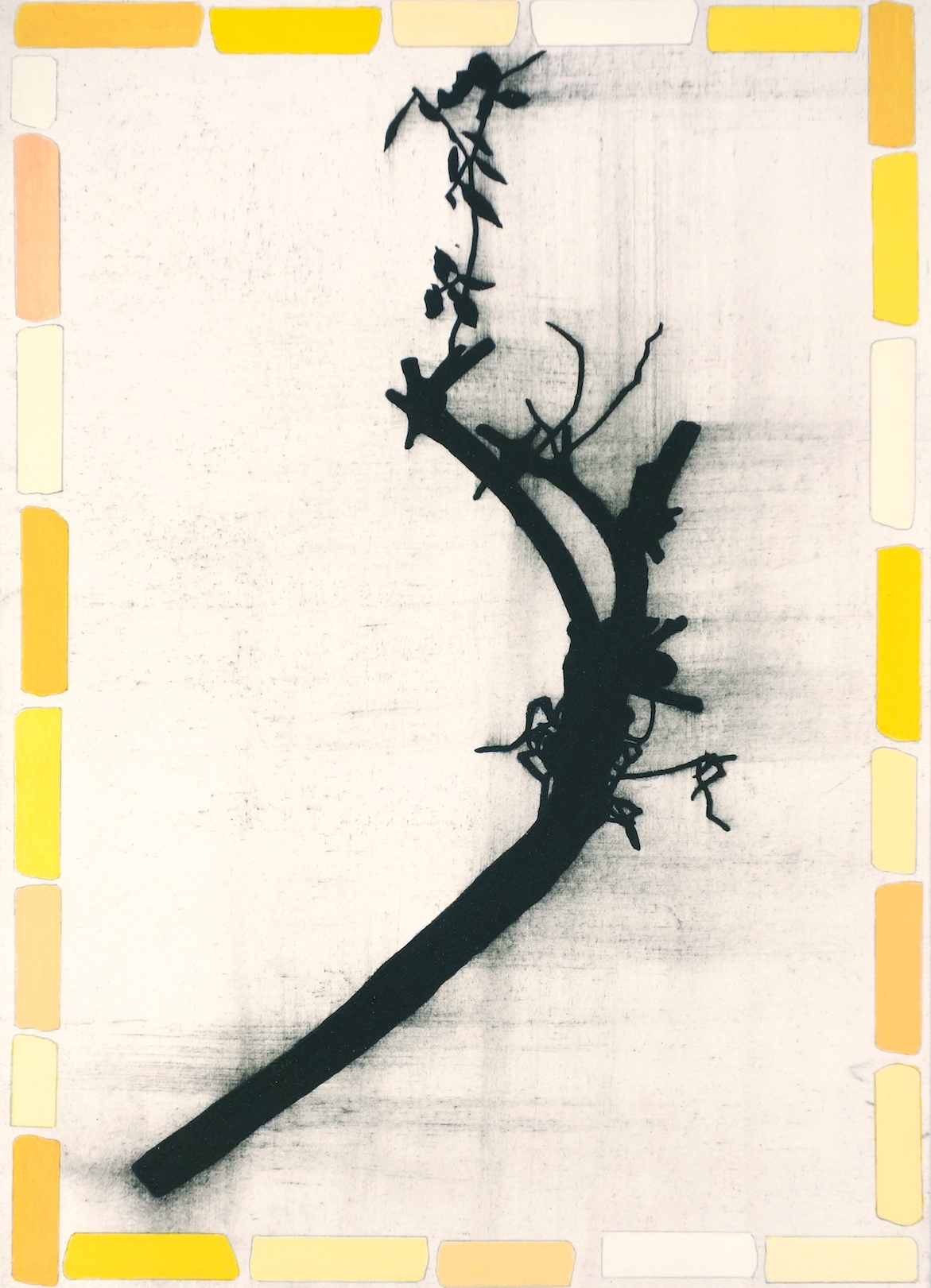 Untitled 2016, acrylic on paper/aluminium, 29.5 x 21 cm