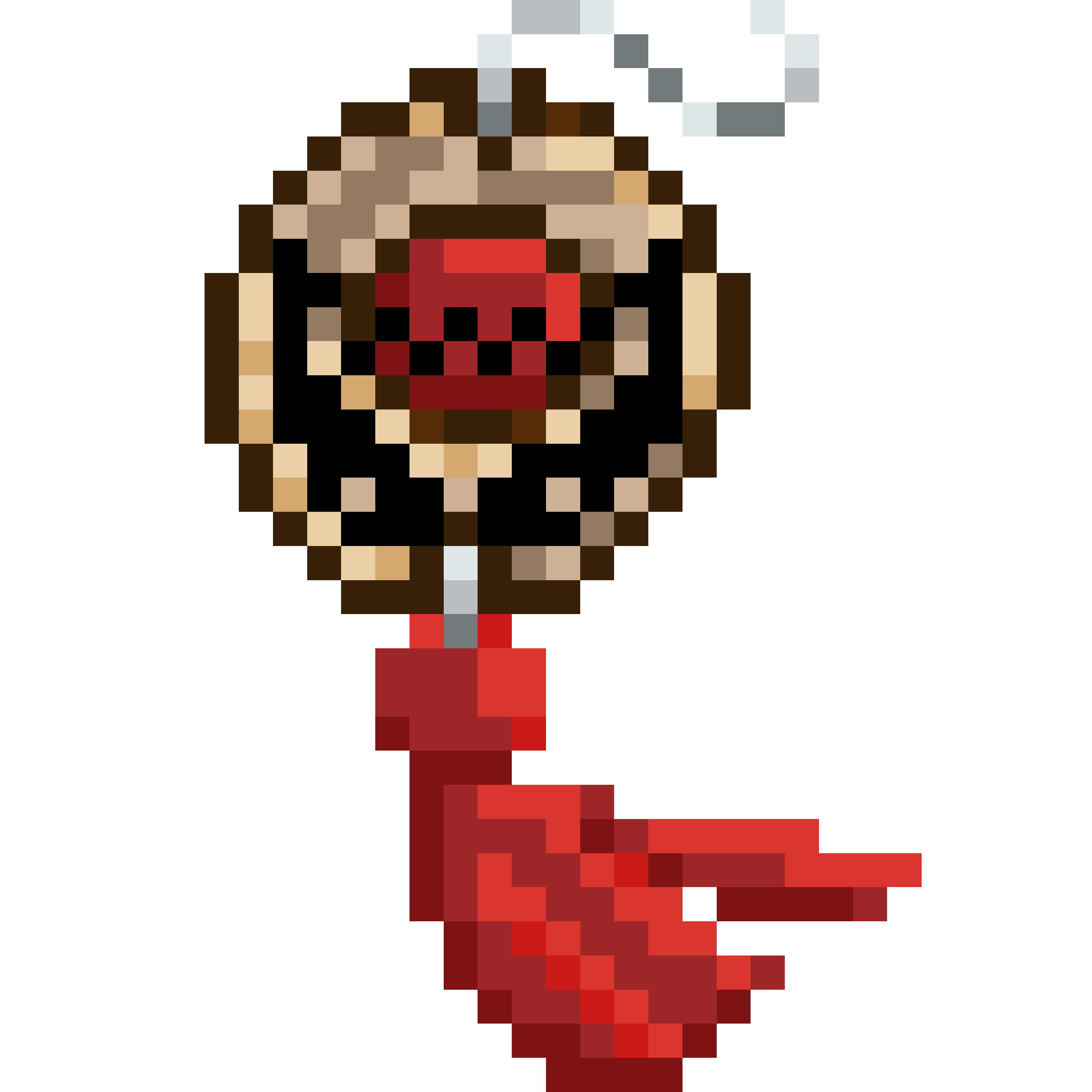 Feb 27 - Whales of Cabo - Bought from San José del Cabo in the winters of 2022. A wooden earring with red fabric arts, black carvings of whales, and a red tassel at the bottom.