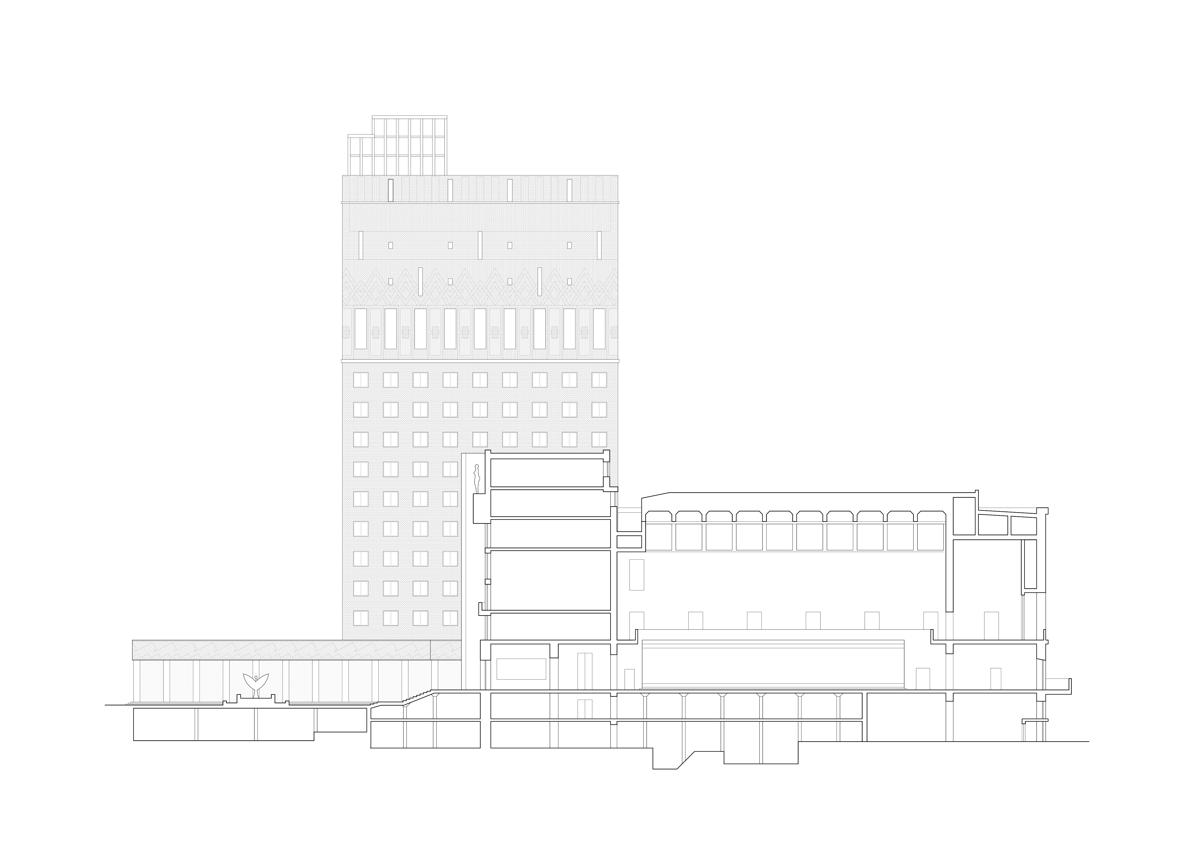oslo rådhus. studie i tegning. 2018