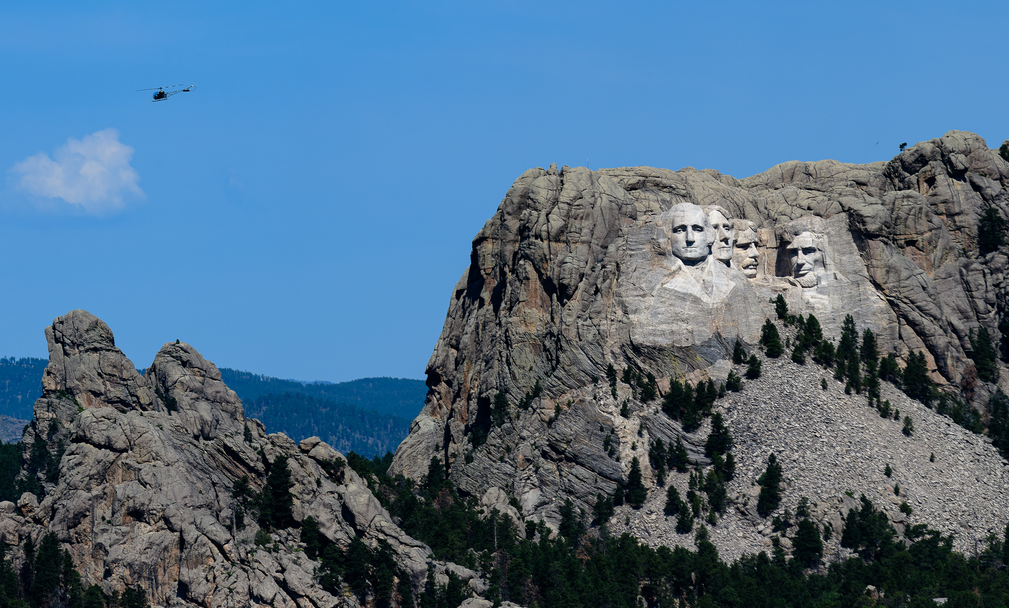 Le mont Rushmore dans les Black Hills avec ses 4 présidents ,  Keystone, près de Rapid City, Dakota du Sud.