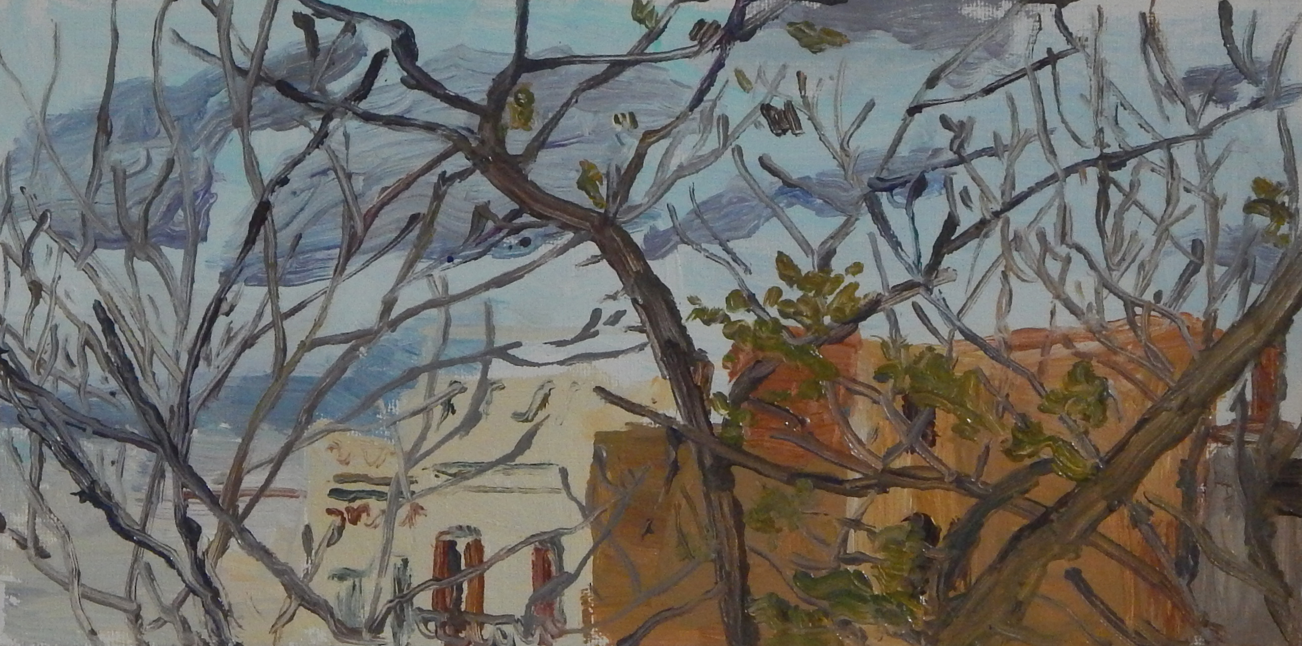 Entramado - 15x30 cm - óleo sobre tabla