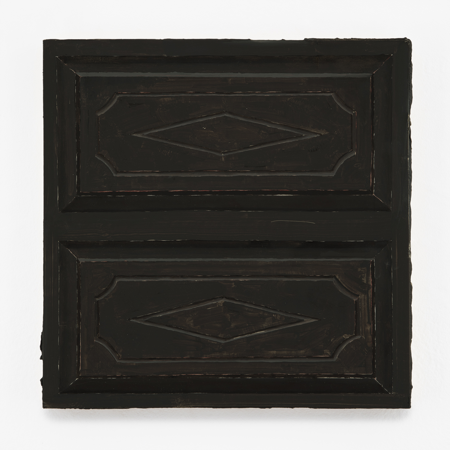 Garage Door Panels; Oil Paint on Wooden Panel; 12x12”