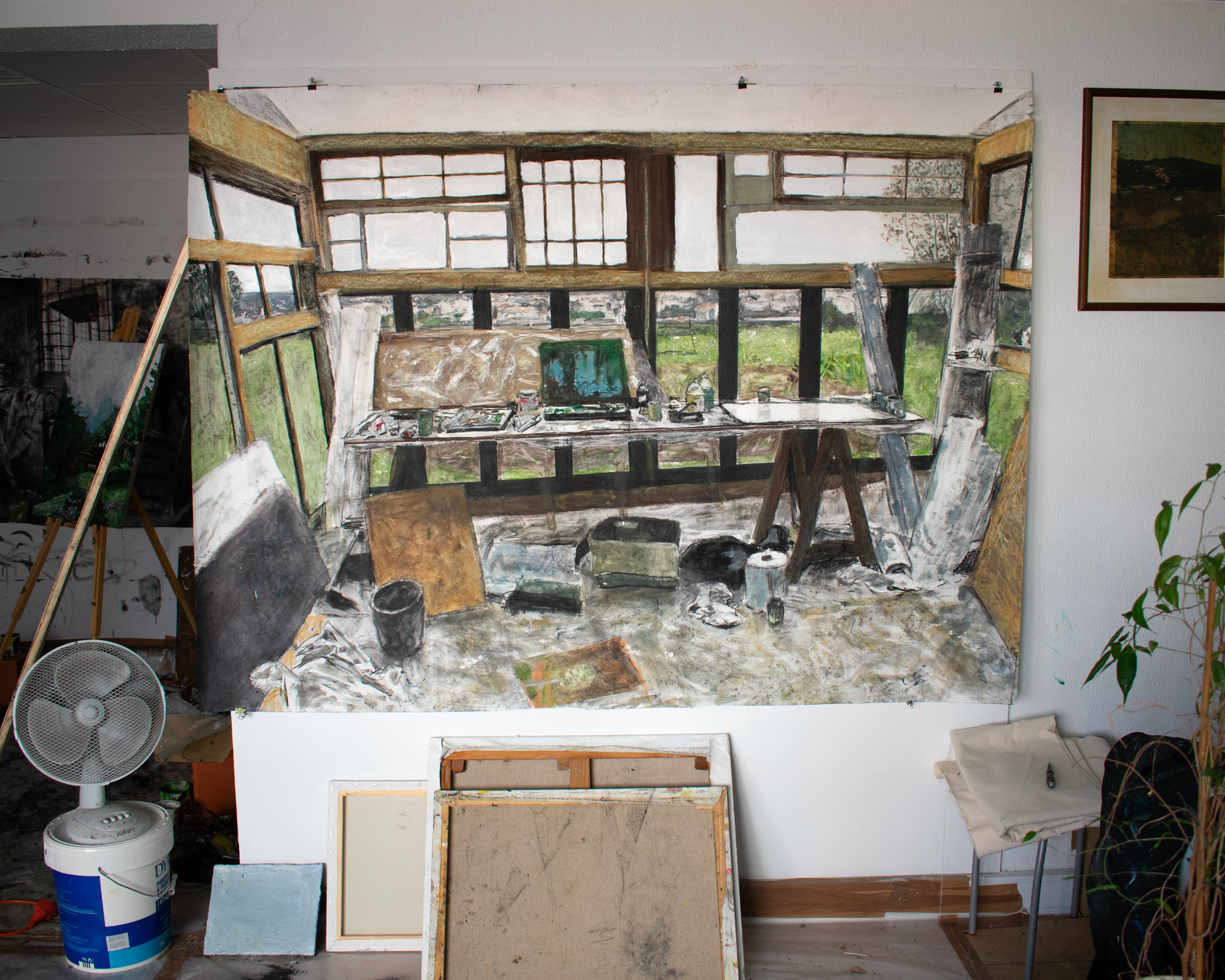 Untitled, 2019  mixed media on paper, 147 x 199 cm  Private collection