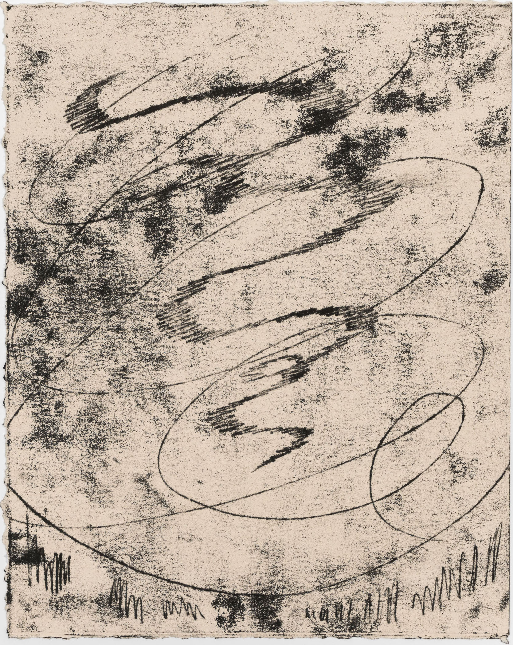 Tornado 3, ink on paper, monotype, 2022