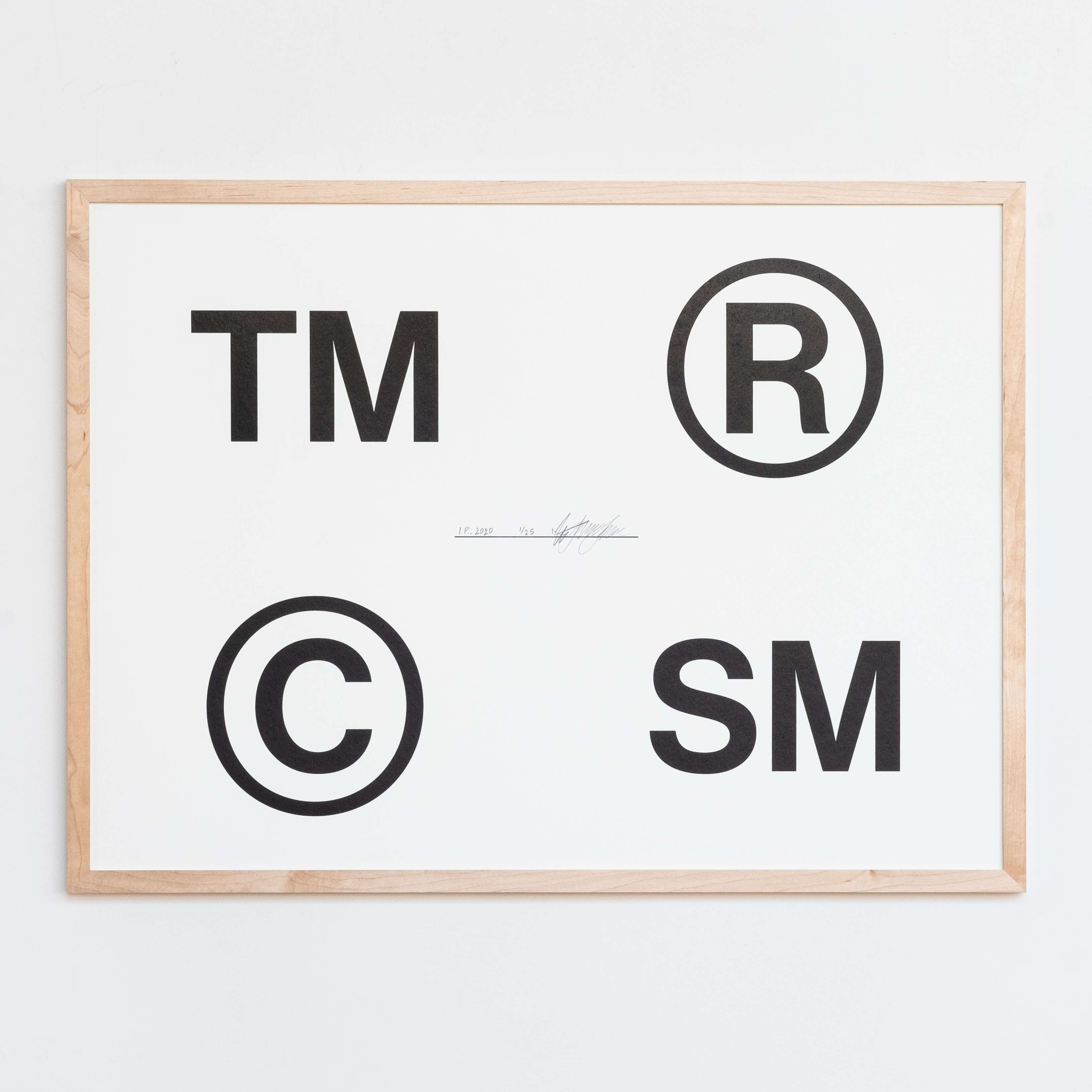 Intellectual Property, 2020, Screenprint on Coventry Rag 290 GSM, Ed. of 25 + 5 APs, 22 x 30 in