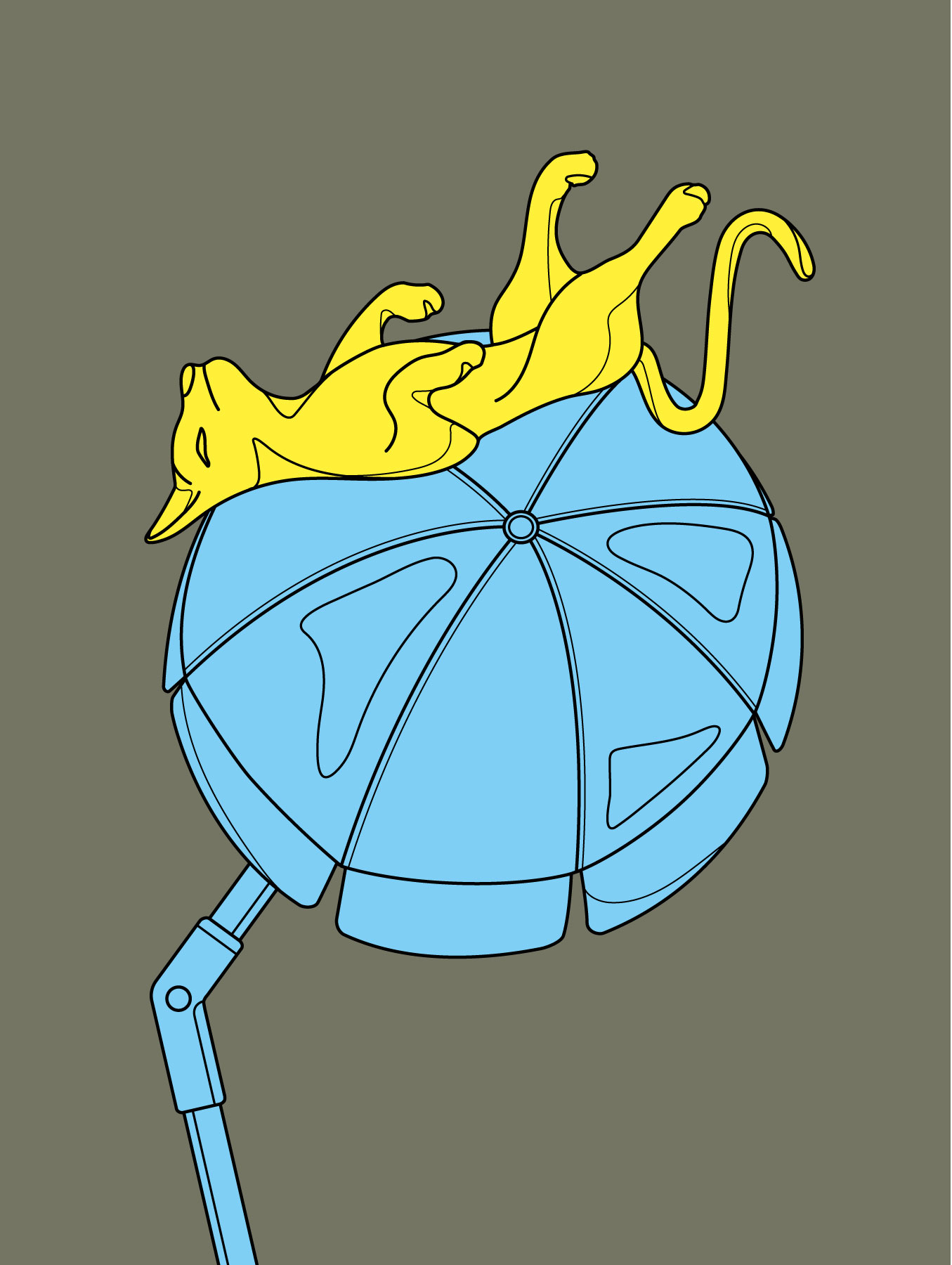 Von einem Sonnenschirm, der mit der Sonne wandert | Of a parasol that moves with the sun