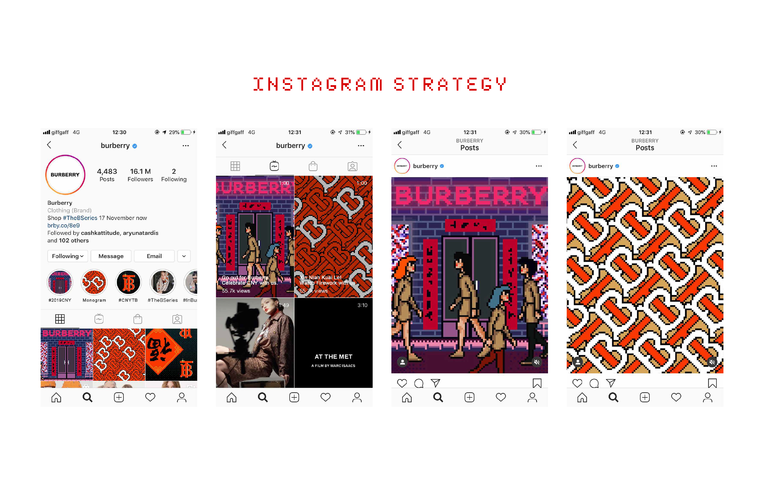 Burberry shop instagram strategy